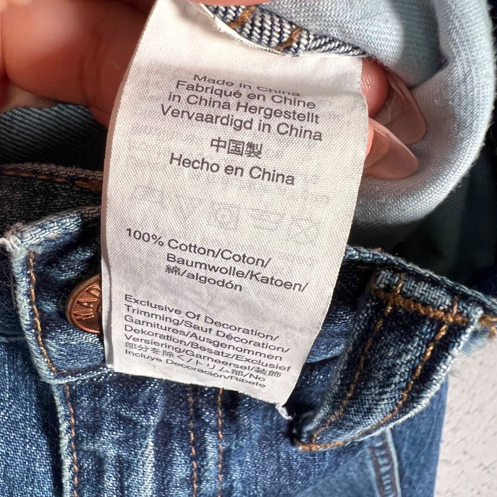 Madewell Madewell Jeans Cropped Denim 31 High-Rise Rigid Demi-Boot Distressed Blue Womens Jeans Size 24" / US 00 / IT 34 - 5 Thumbnail