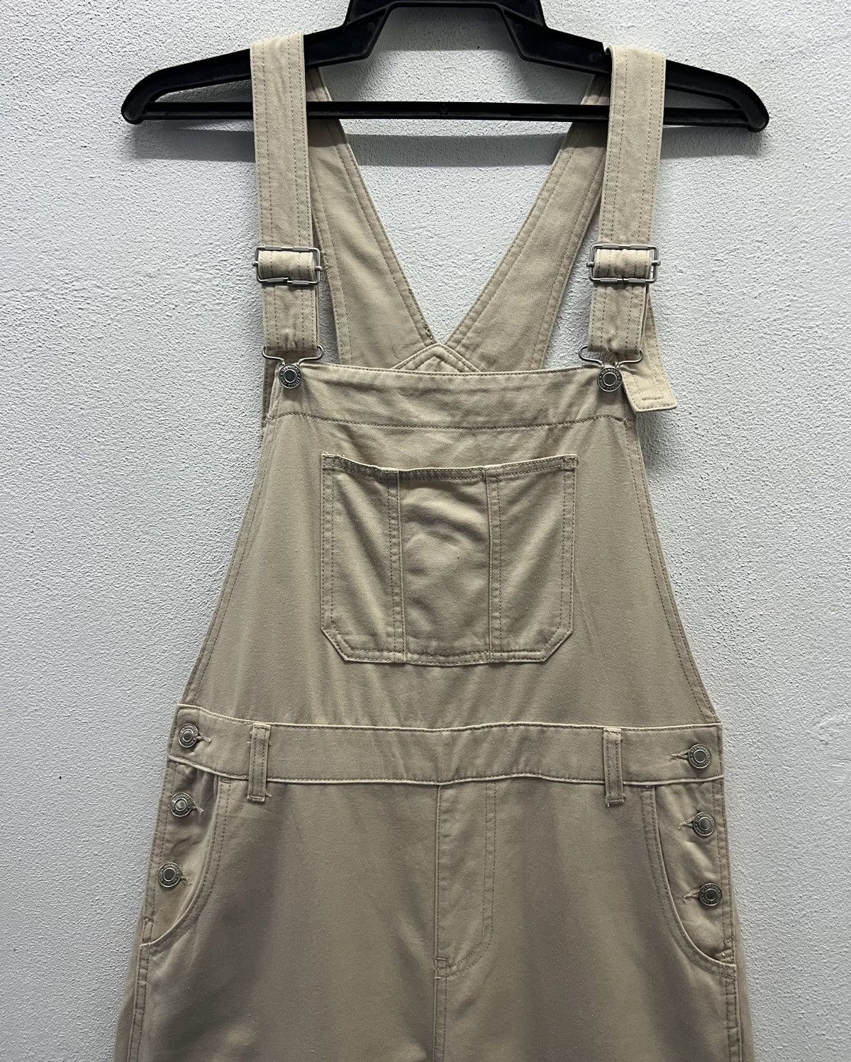 Japanese Brand × Vintage Beige Cotton Overalls – Size LL (C.O.L.Z.A by Honeys) Size US 34 / EU 50 - 3 Thumbnail