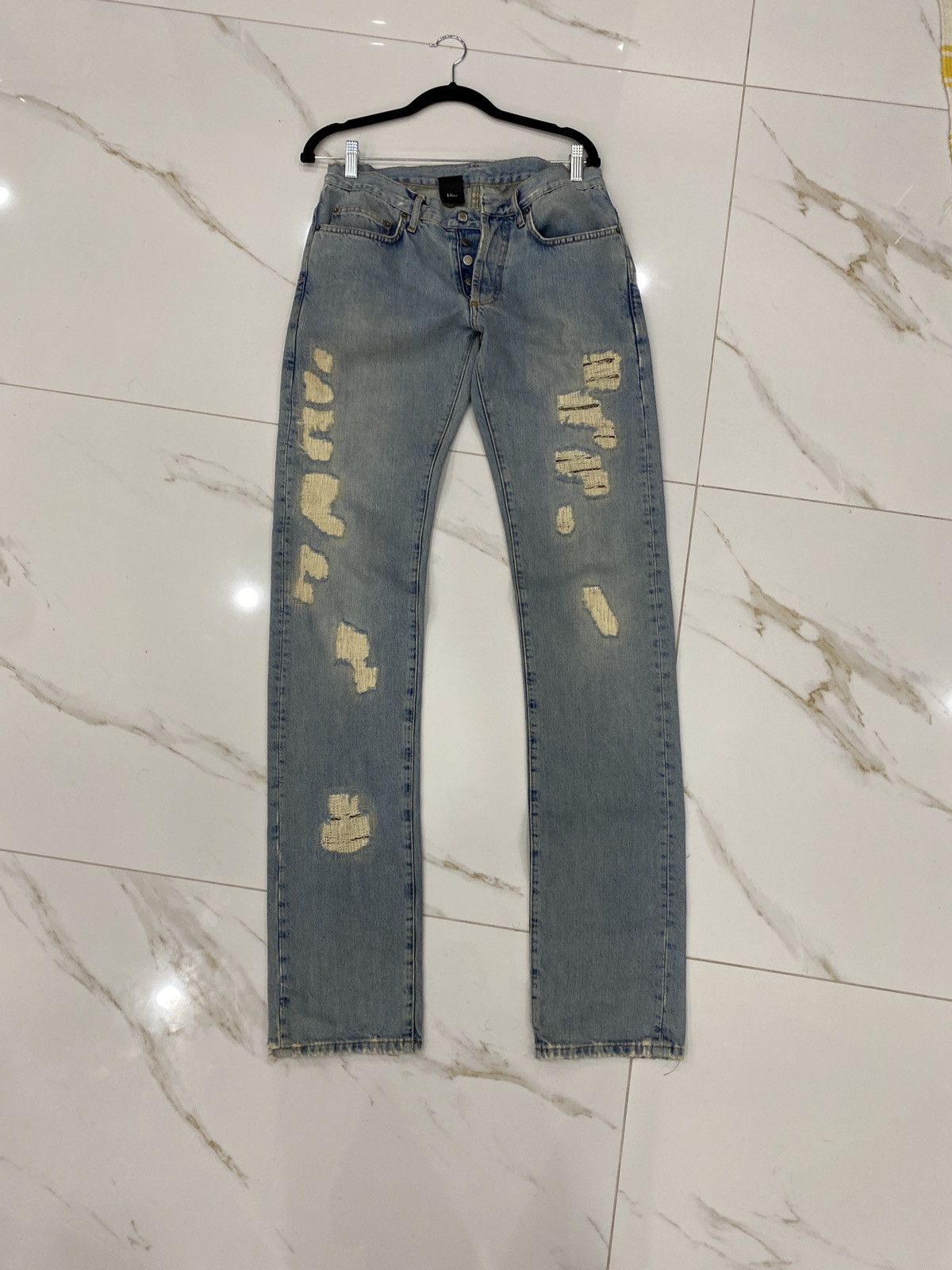 Dior homme Ss06 crash repaired denim jeans