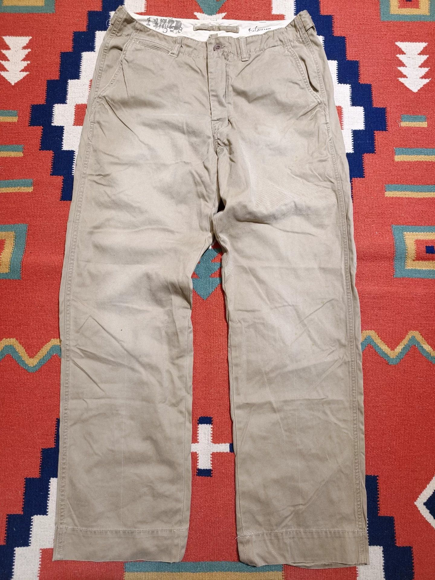 Ralph Lauren Ralph Lauren RL Canvas Distressed Pants Size US 32 / EU 48 - 1 Thumbnail