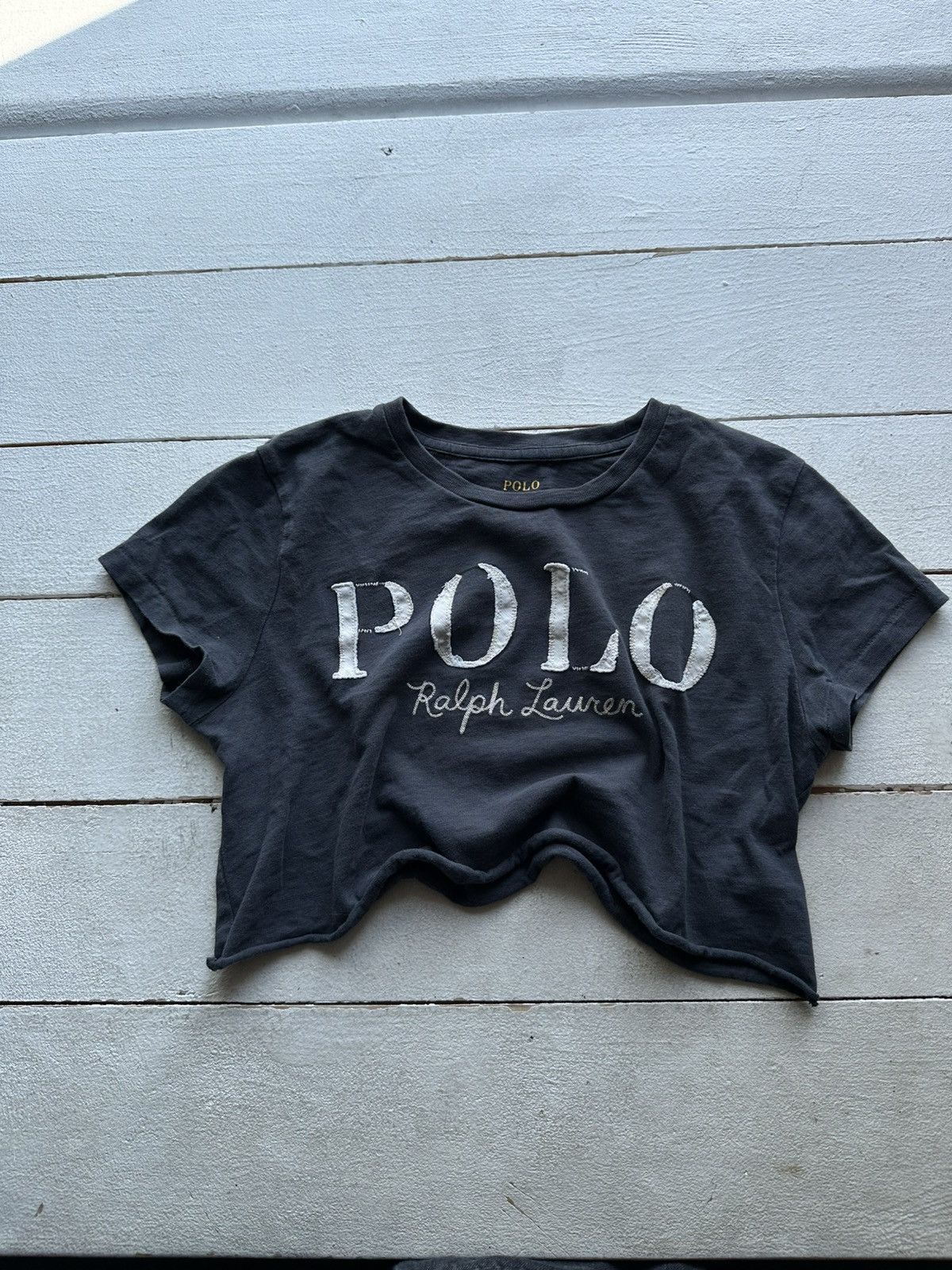 Polo Ralph Lauren 🚨Polo Ralph Lauren Cropped Tee T-shirt women luxury big logo Size S / US 4 / IT 40 - 1 Thumbnail