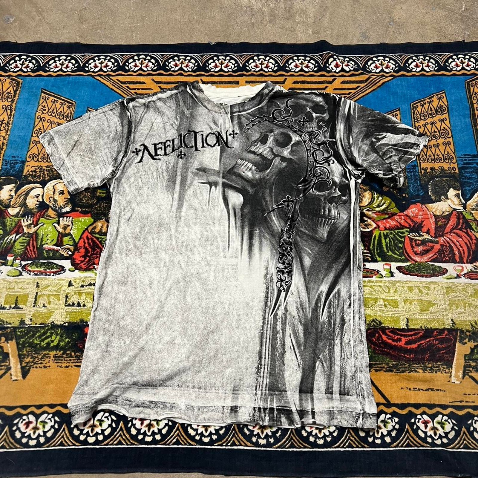 Affliction Affliction skull tshirt size medium grunge skater tapout y2k Size US M / EU 48-50 / 2 - 4 Thumbnail