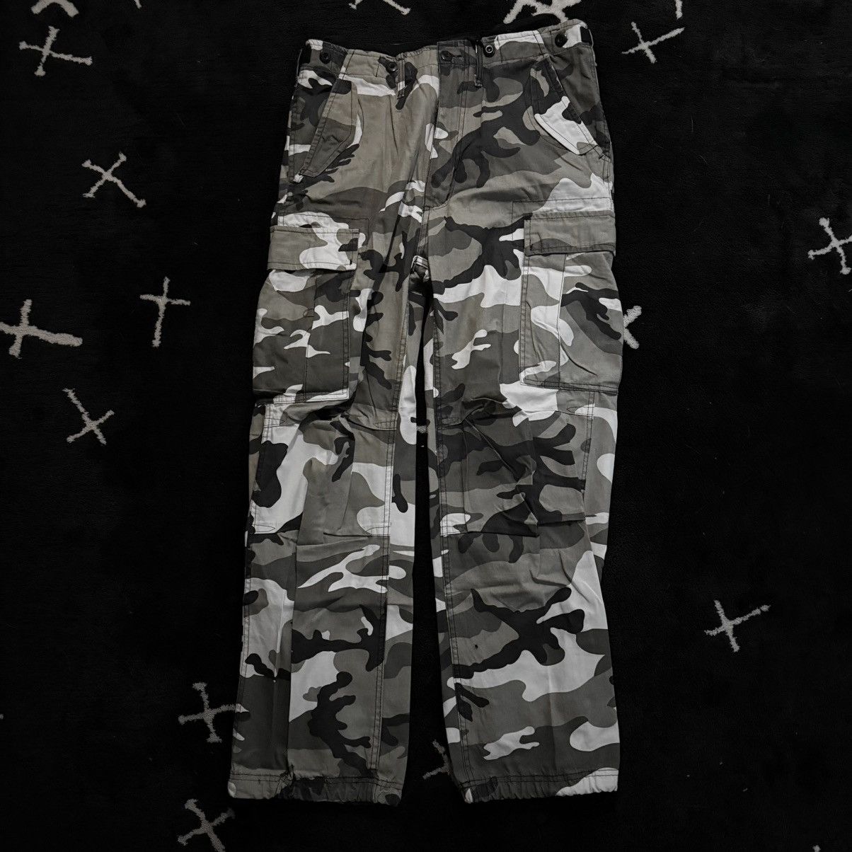 Vintage Military - Snow Camo Cargo Pants Size US 30 / EU 46 - 1 Thumbnail