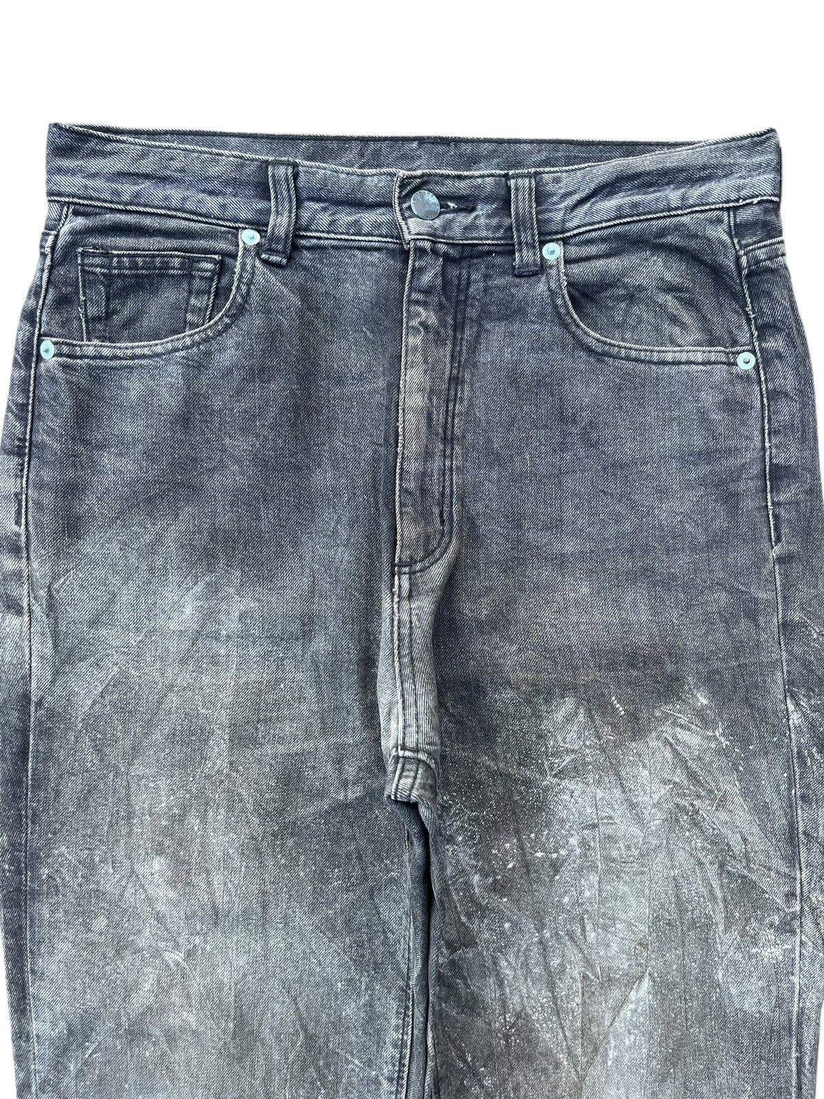 Japanese Brand Vintage Spliced Dirty Mud Washed High Rise Loose Fit Jeans Size US 29 - 3 Thumbnail