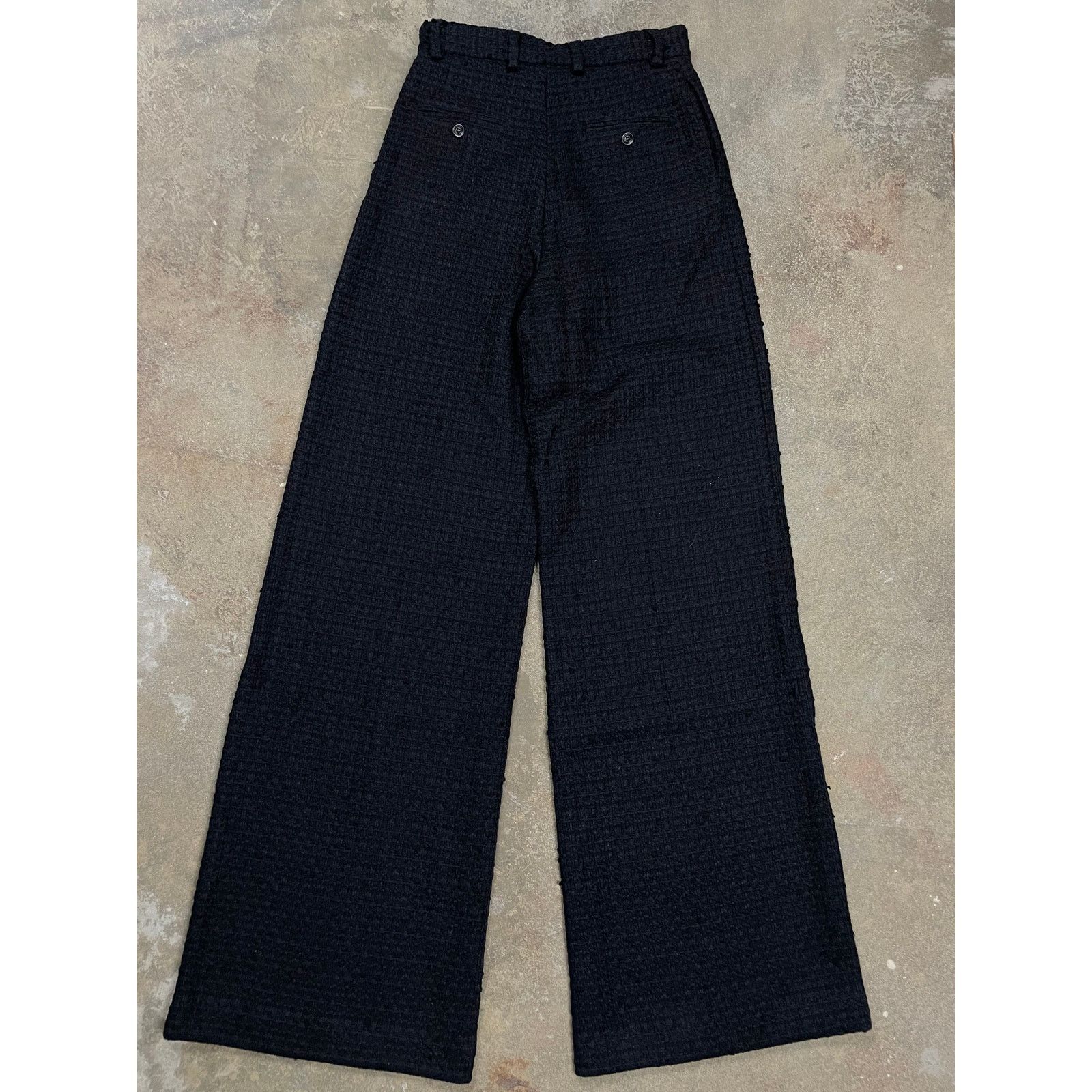 Amiri Amiri Flare Suit Pants Navy Knitted 40 (Small) Used Size 27" / US 4 / IT 40 - 4 Thumbnail