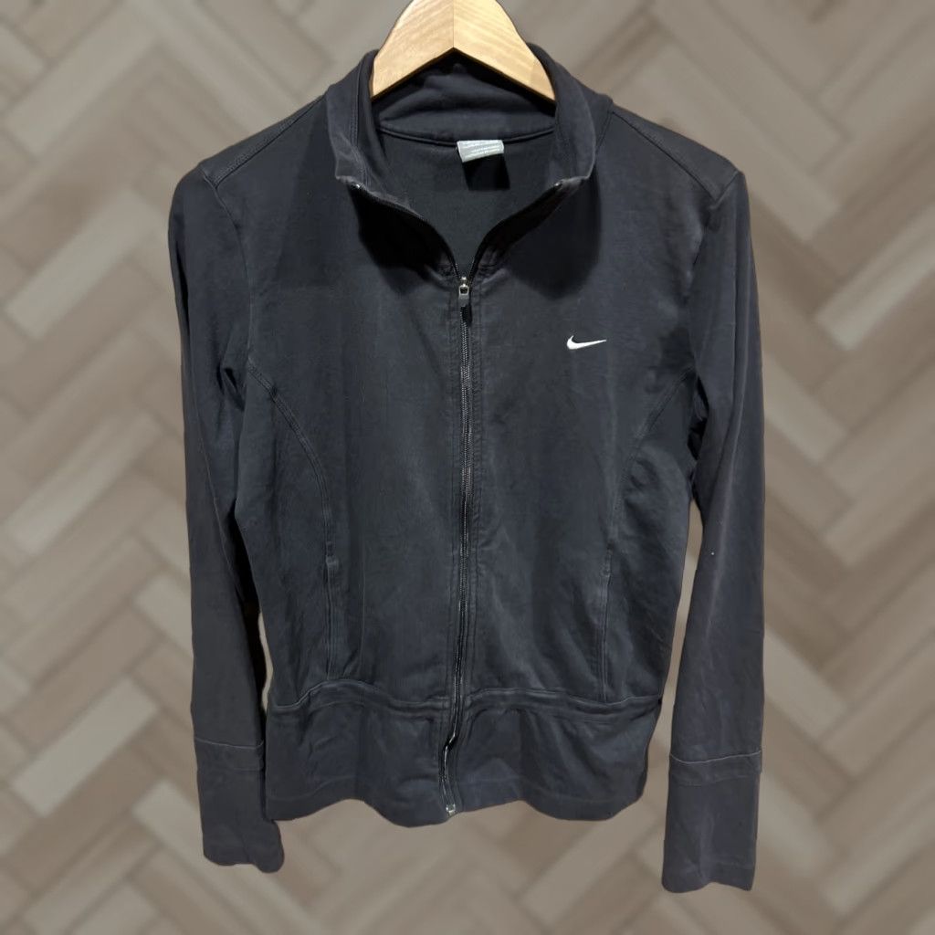 Nike VINTAGE Nike Jacket Womens Black Large Full Zip Sports Athletic Activewear Size L / US 10 / IT 46 - 1 Thumbnail