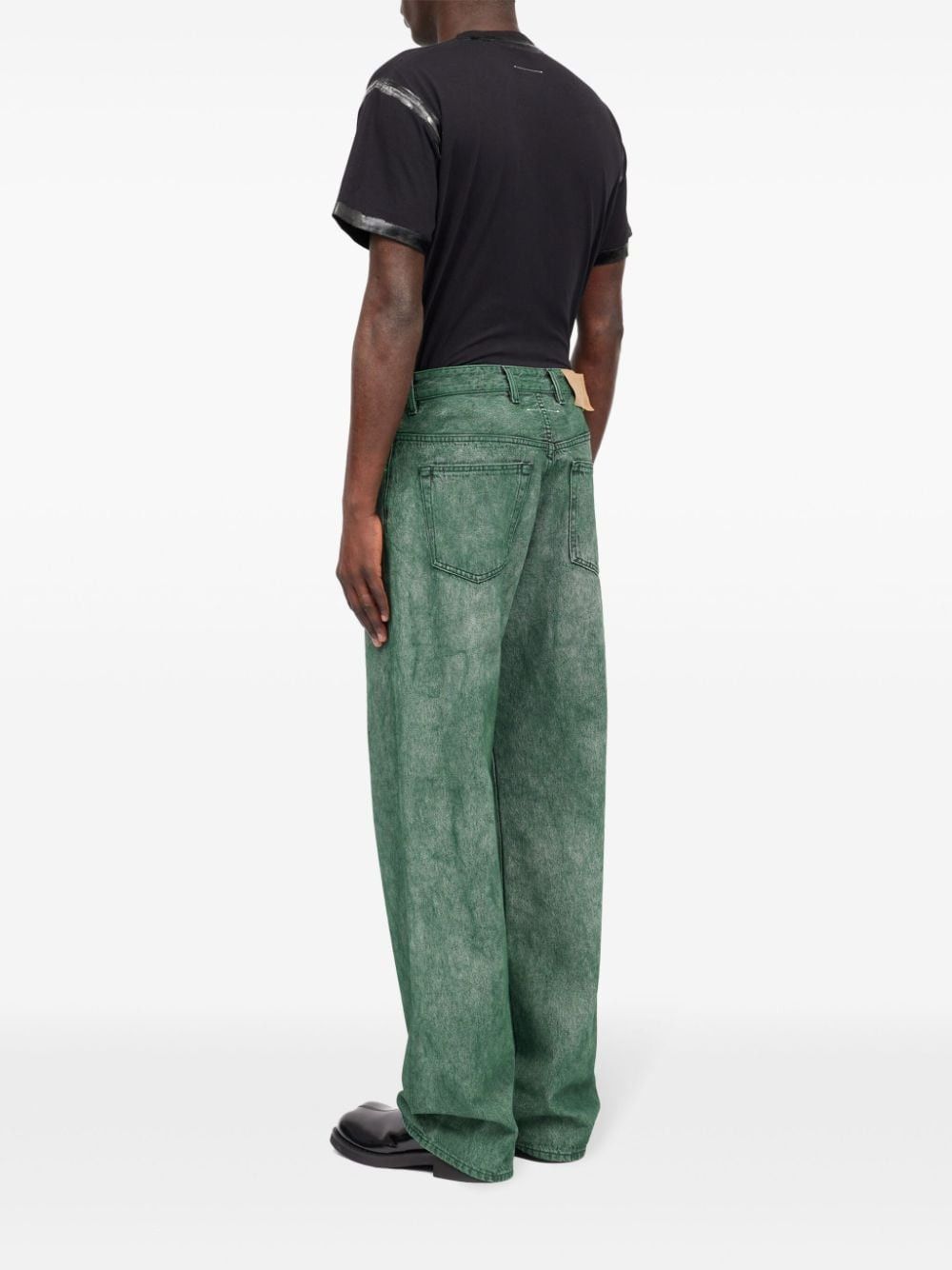 Maison Margiela oc11z0925 Logo Patch Straight-leg Jeans in Green Size US 30 / EU 46 - 5 Thumbnail