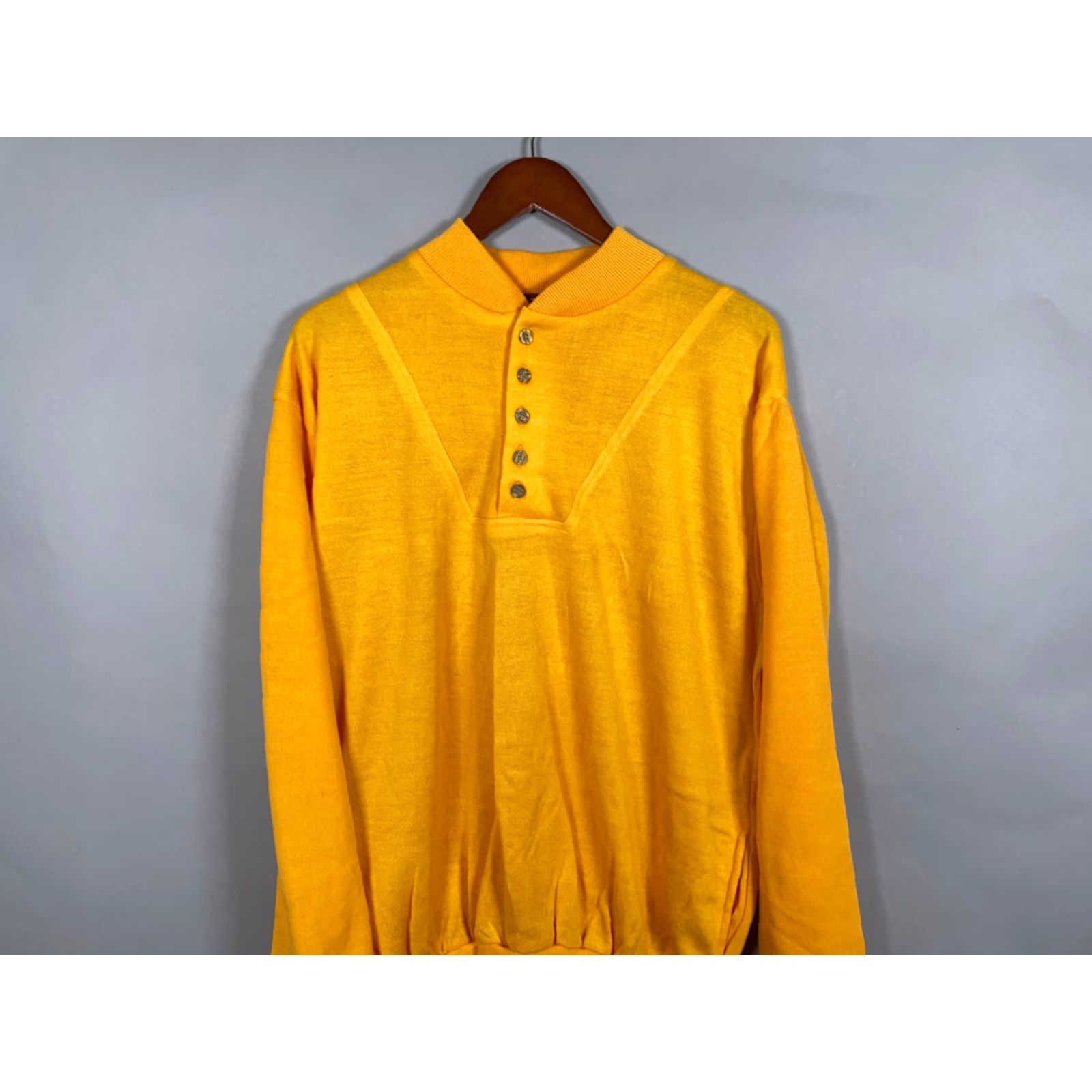 Vintage VINTAGE Country Touch Henley Sweater Adult XL Yellow Lightweight Acrylic 90s Mens Size US XL / EU 56 / 4 - 4 Thumbnail