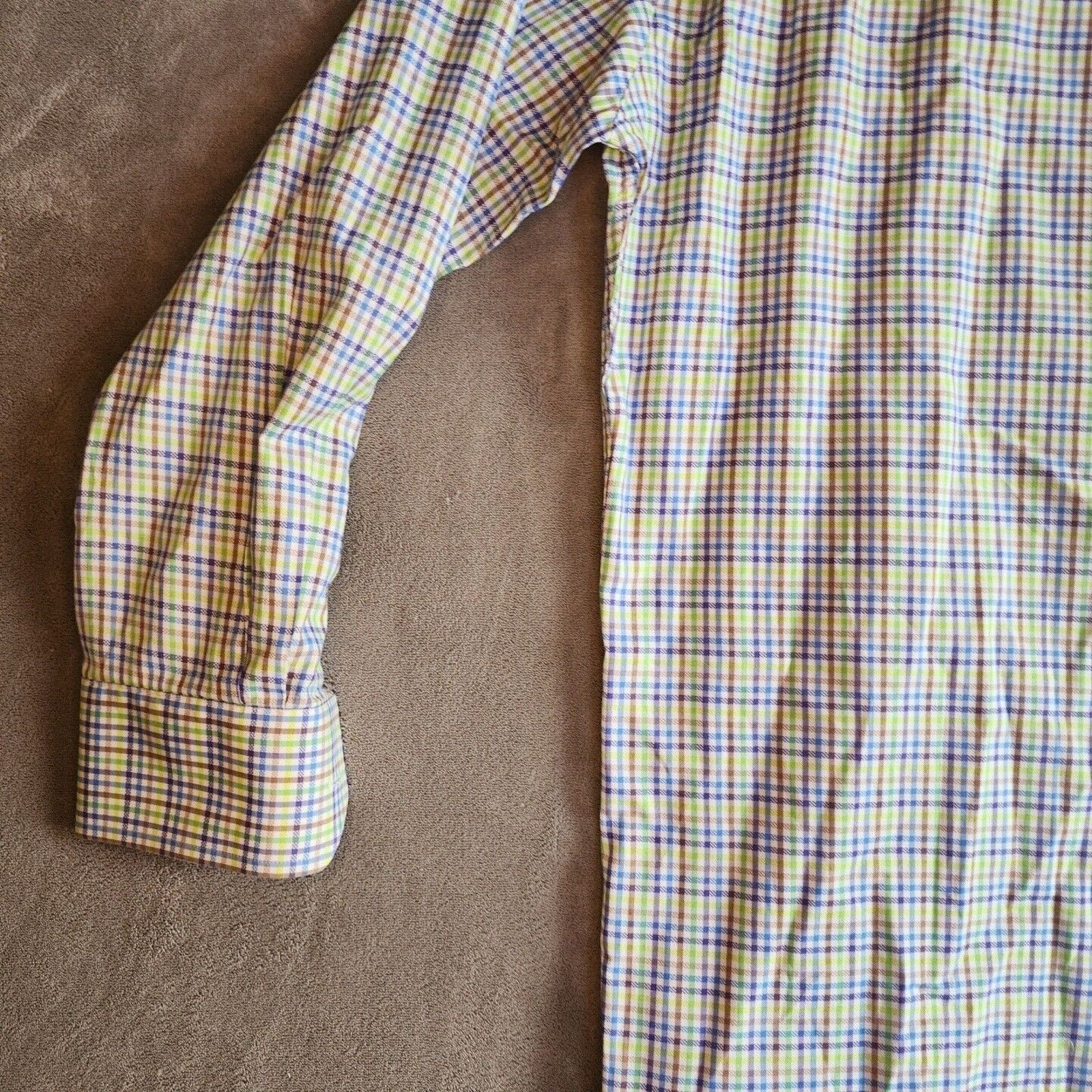 Peter Millar Peter Millar Mens Button Up LS Golf Polo Shirt Plaid LG Size US L / EU 52-54 / 3 - 12 Thumbnail