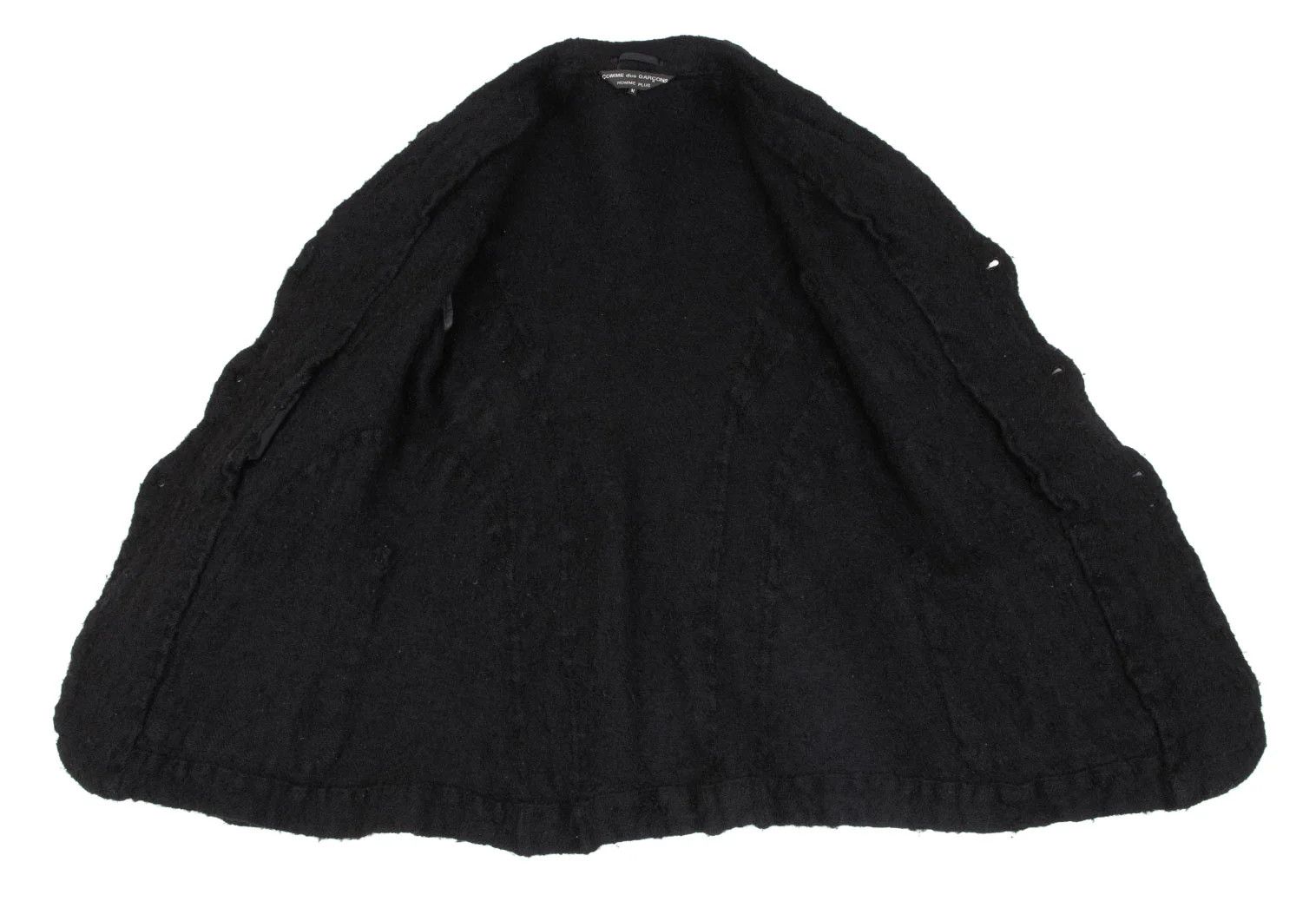Comme des Garcons Homme Plus Wool Felt Curved Jacket in Black Size M Size US M / EU 48-50 / 2 - 12 Thumbnail