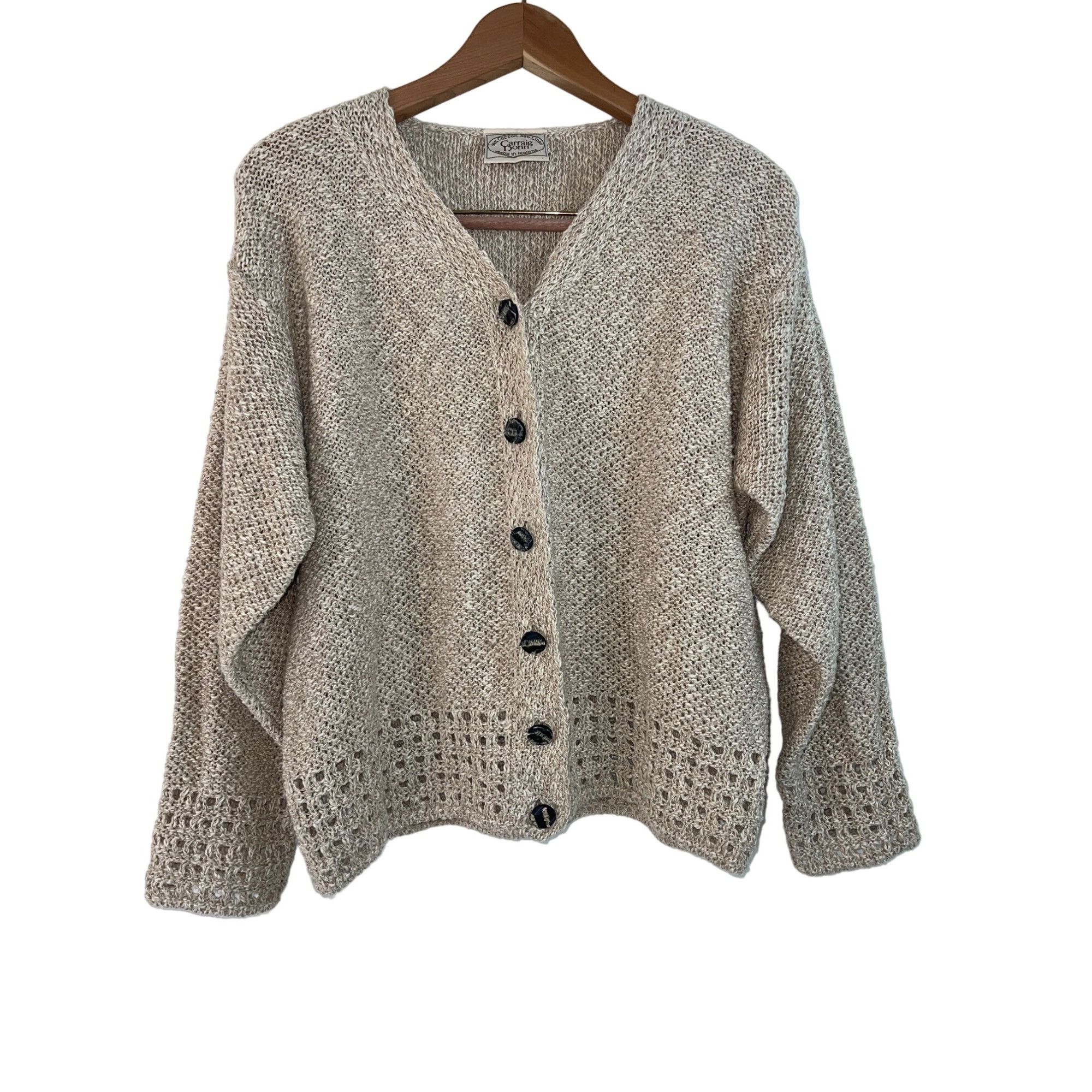 Carraig Donn Carraig Donn Vintage Womens Sweater Size Small Tan Size S / US 4 / IT 40 - 1 Thumbnail