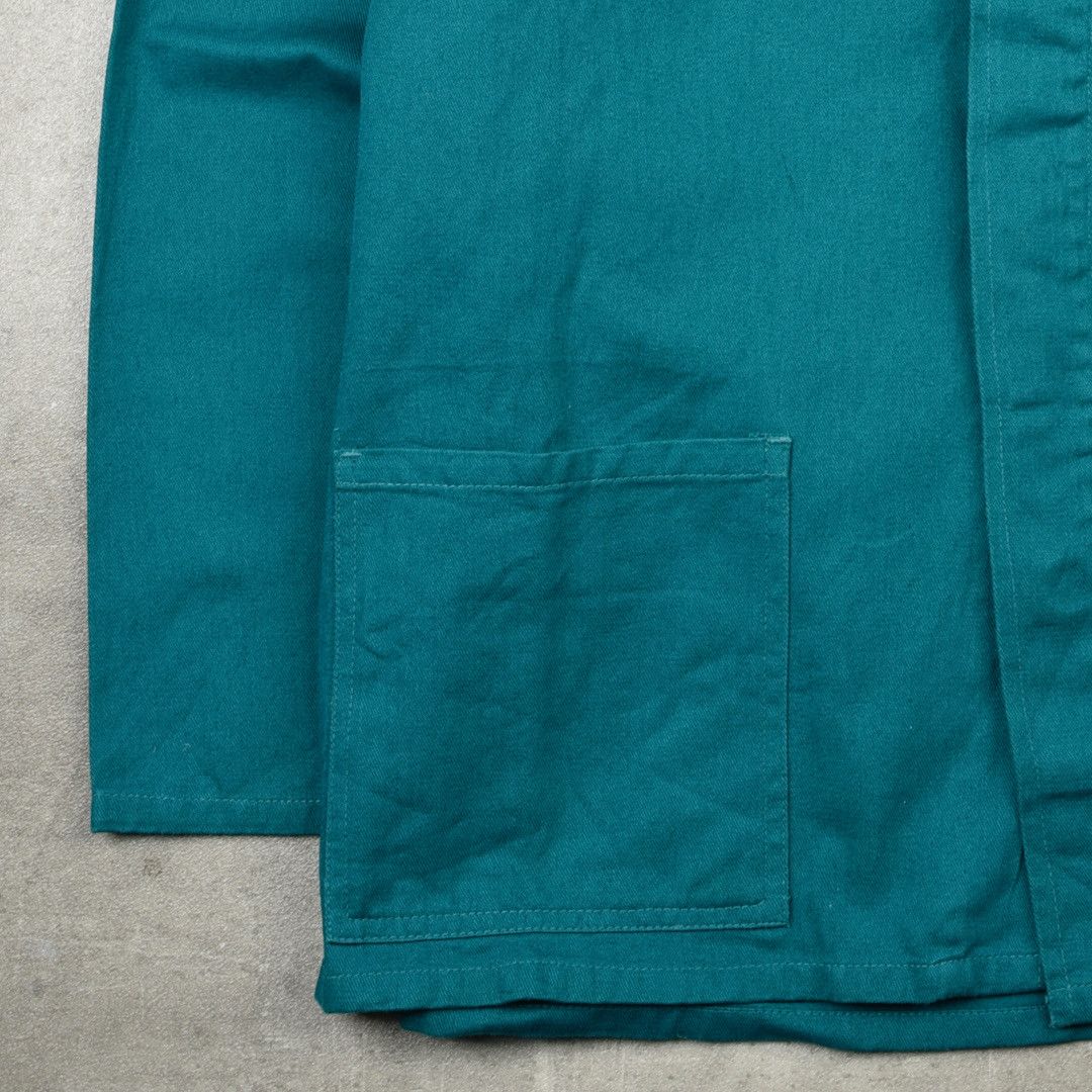 Vintage MENS CHORE JACKET FRENCH WORKER BLEU DE TRAVAIL GREEN Size US S / EU 44-46 / 1 - 4 Thumbnail