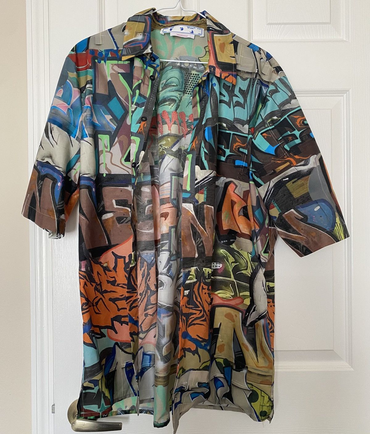 Off-White Off-White Graffiti Shirt Size Medium Size US M / EU 48-50 / 2 - 1 Thumbnail