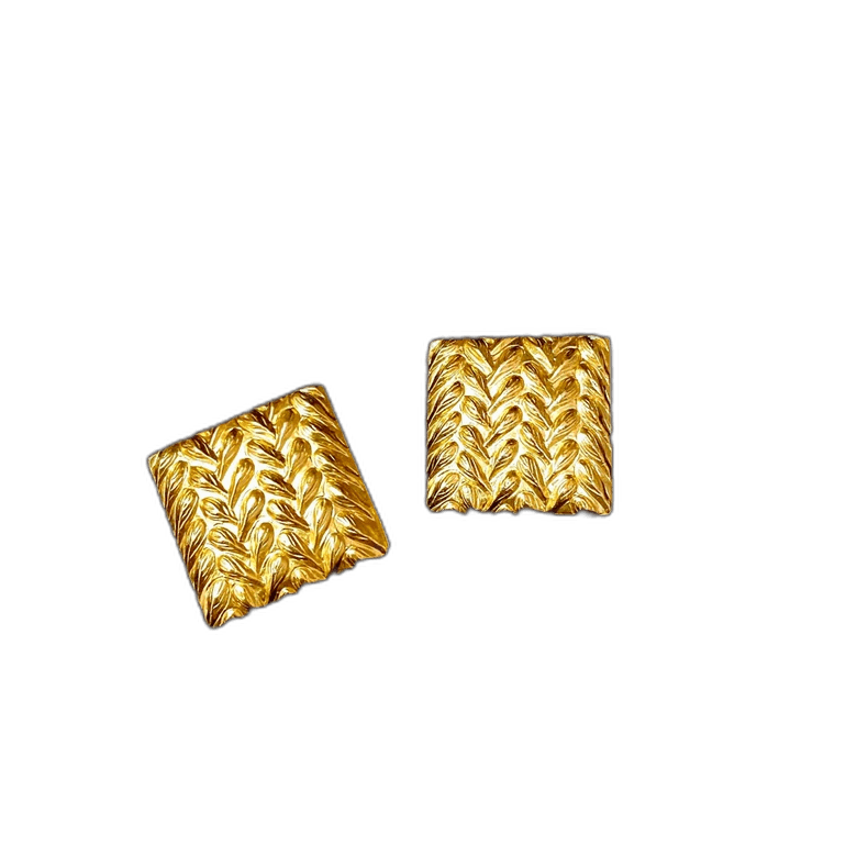 Kenzo Kenzo Vintage Square Clip Earrings Size ONE SIZE - 1 Thumbnail