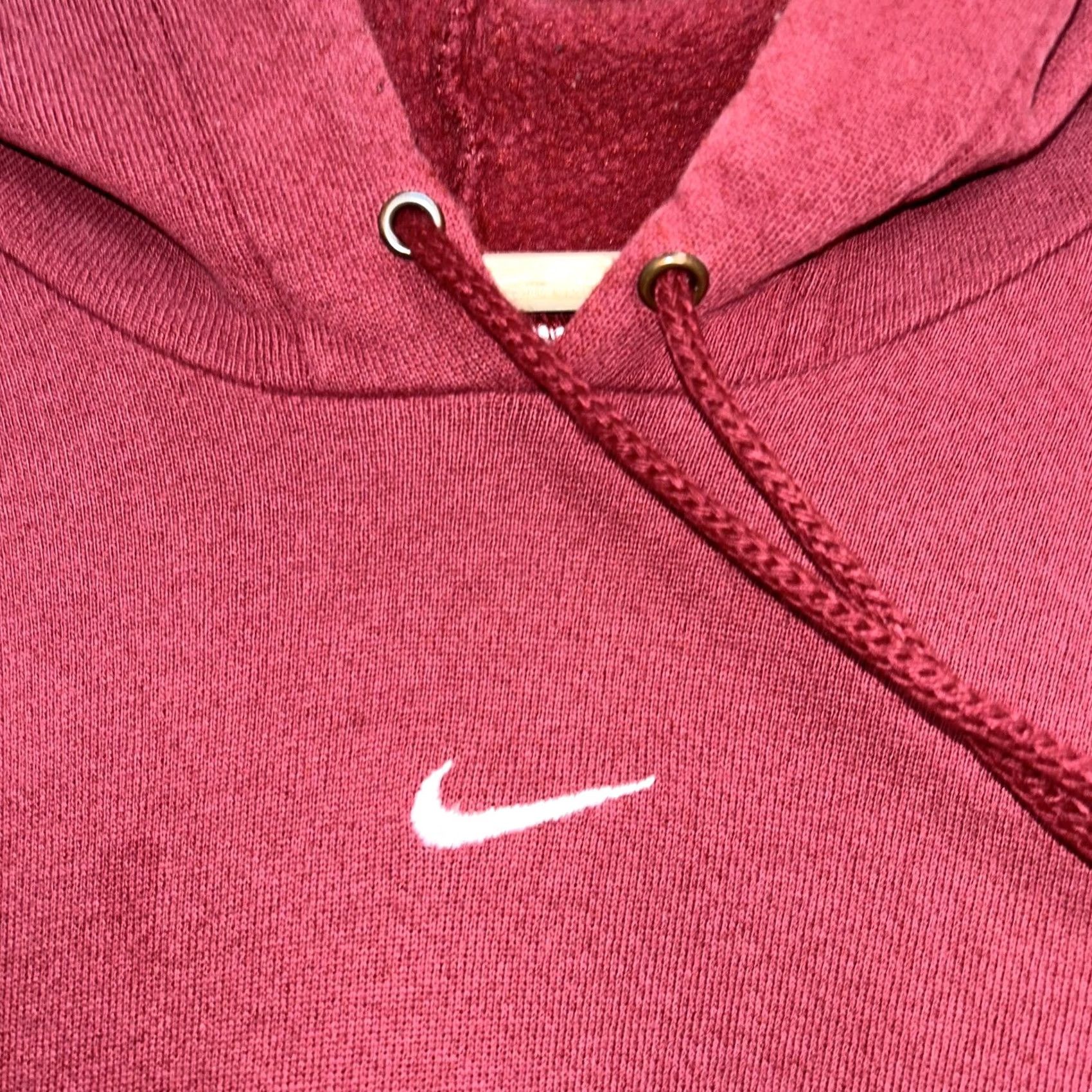 Nike VINTAGE Nike Center Swoosh Hoodie Burgundy Fleece Sweatshirt Men’s Medium 90s Hip Hop Retro Streetwear Sportswear Size US M / EU 48-50 / 2 - 5 Thumbnail