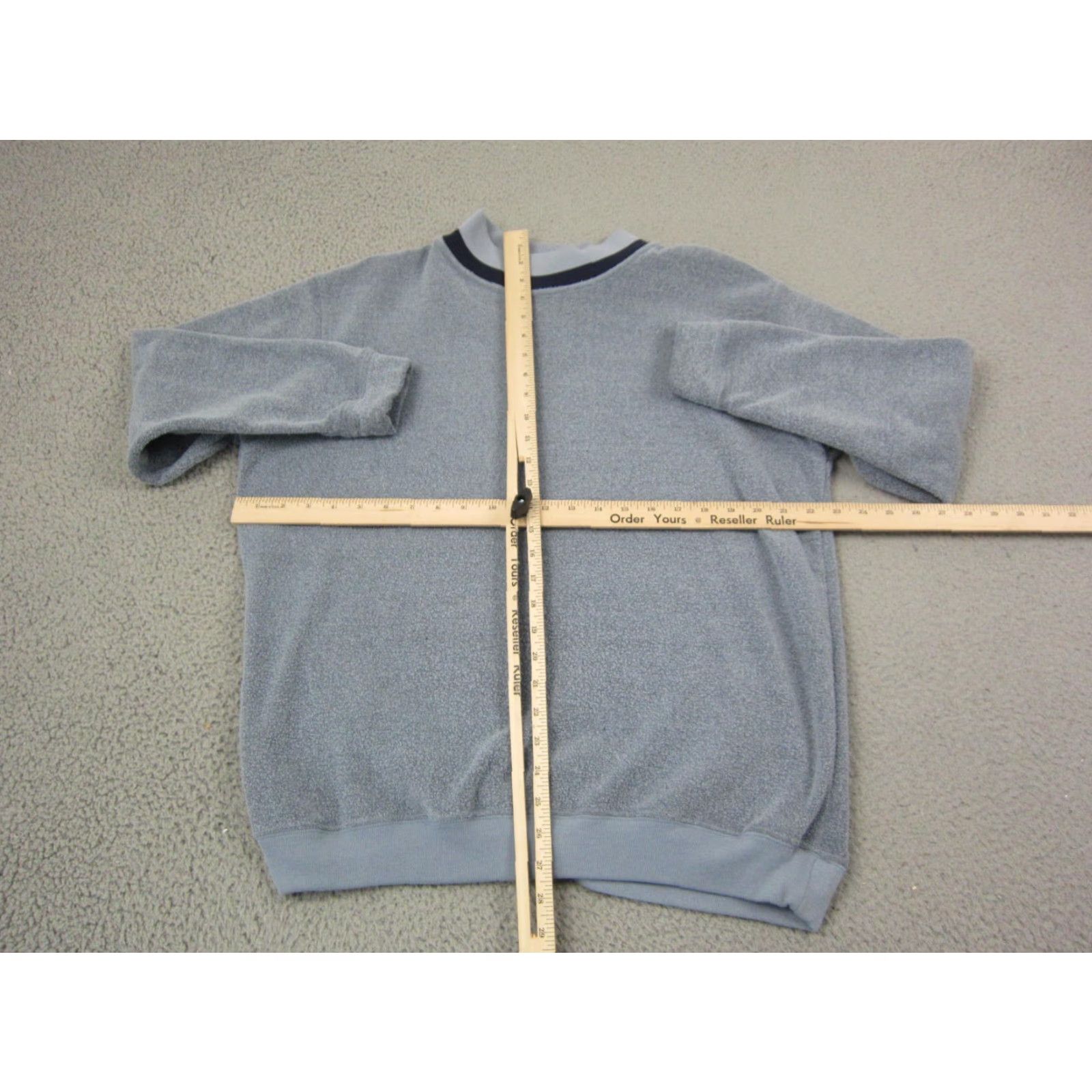 Lee VINTAGE Lee Sweater Womens Medium Blue Terrycloth Long Sleeve Mock Neck 90s Size M / US 6-8 / IT 42-44 - 7 Thumbnail