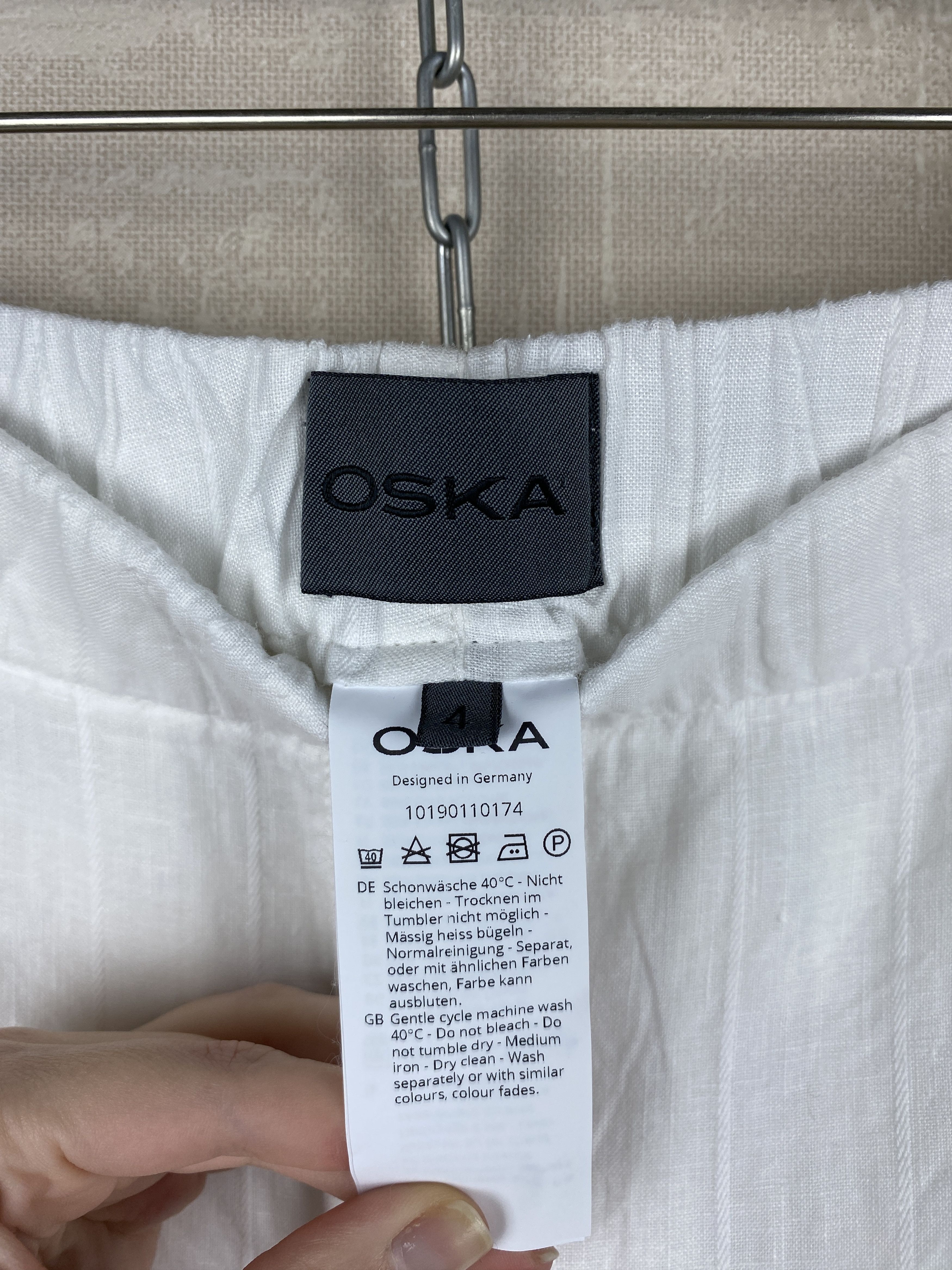 Other Oska Linen White Relaxed Boho Trousers Pants Size 27" / US 4 / IT 40 - 8 Thumbnail