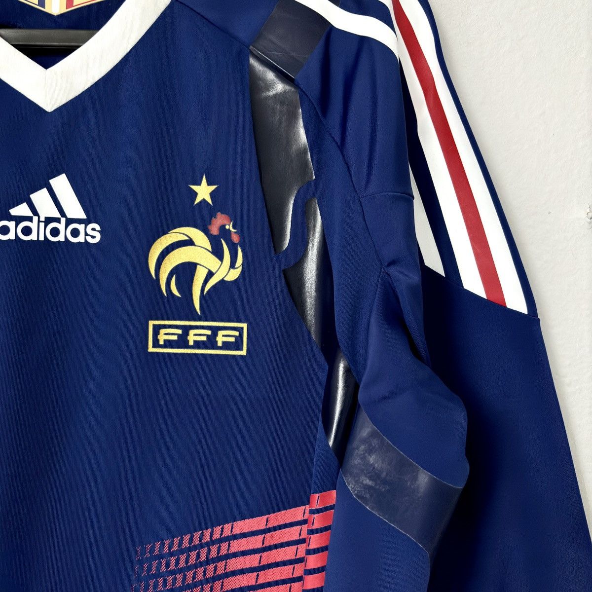 Adidas × Vintage 2010 2012 France Match Long Issue Adidas Home Soccer Jersey Size US L / EU 52-54 / 3 - 6 Thumbnail