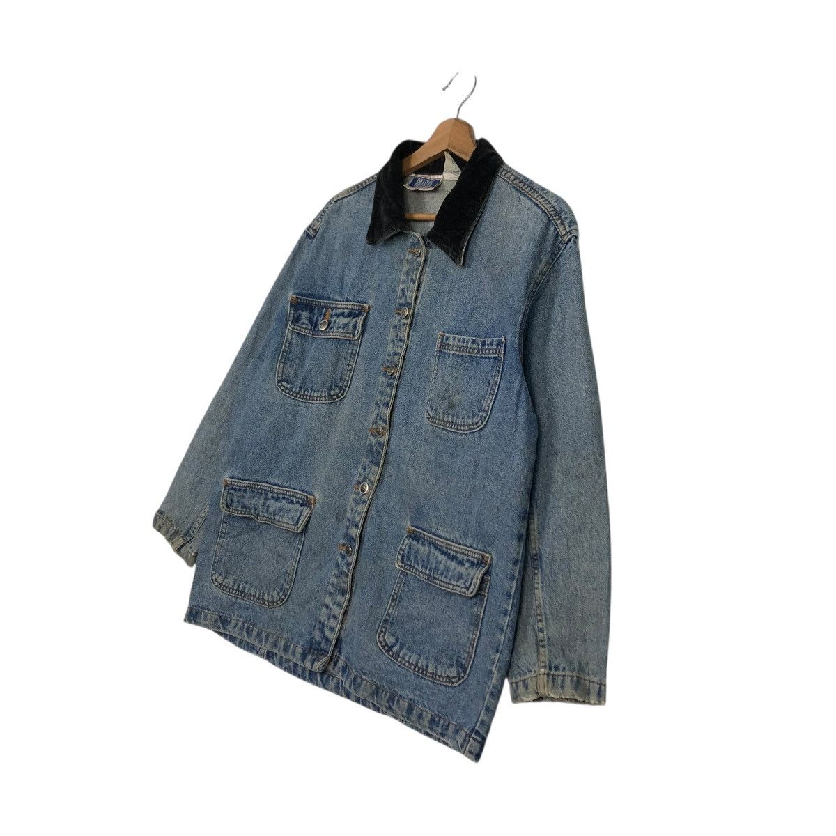 Japanese Brand 🔥VINTAGE CHORE DENIM WORK JACKET BILLBLASS ISSEY MIYAKE Size US M / EU 48-50 / 2 - 4 Thumbnail