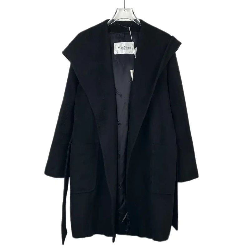 Max Mara MaxMara Black Cashmere Women's Coat 0089 Size M / US 6-8 / IT 42-44 - 1 Thumbnail