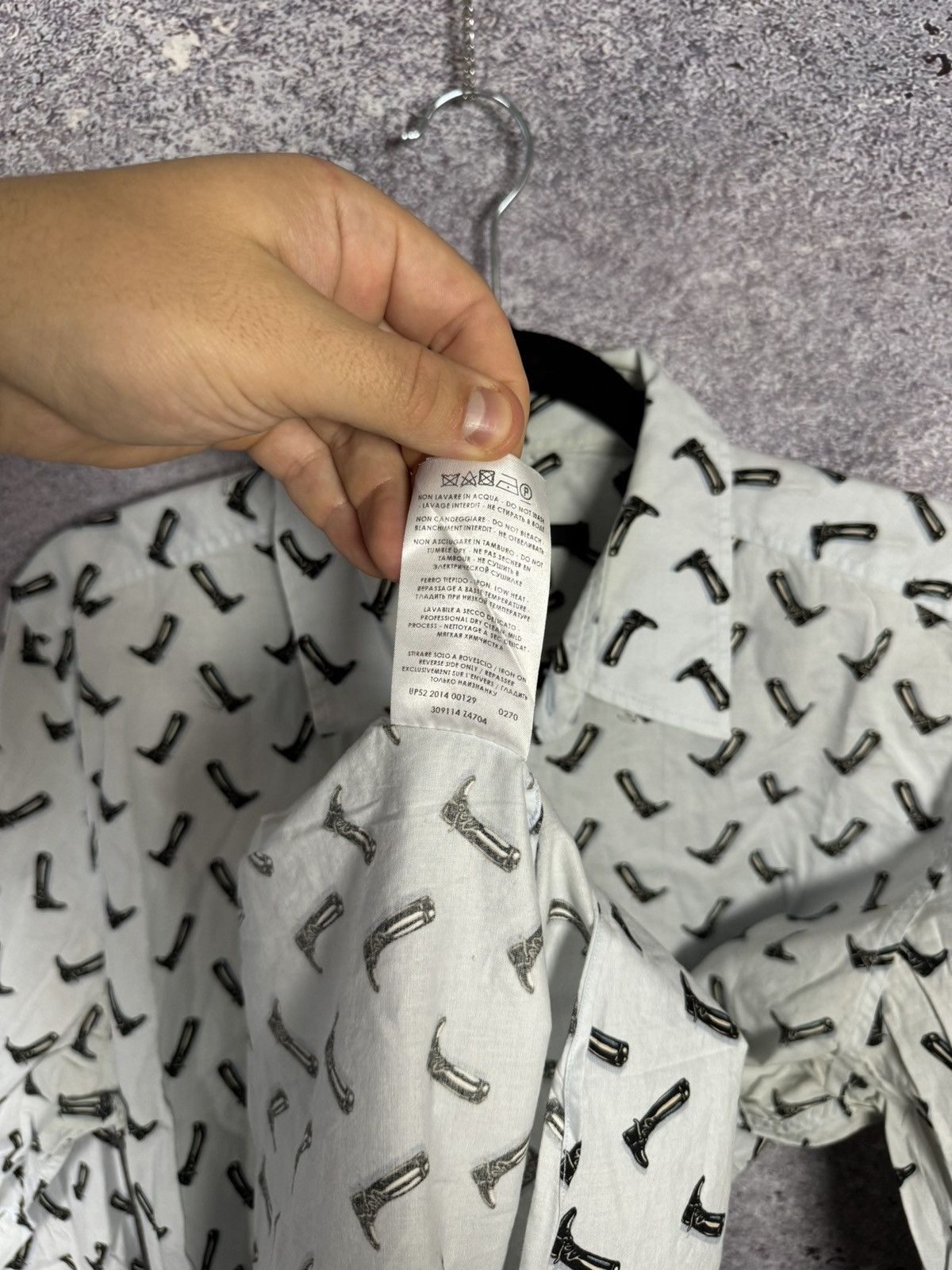 Gucci × Vintage GUCCI Shirt Button Up Printed Monogram Slim Fit White Size US M / EU 48-50 / 2 - 17 Thumbnail