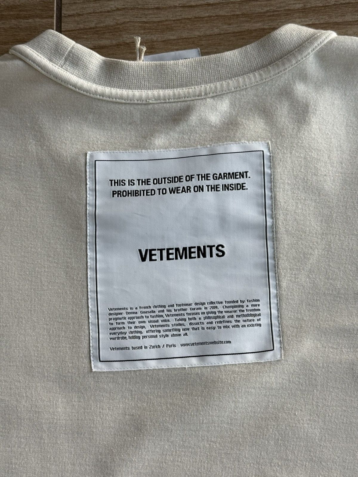 Vetements Vetements Inside Out Tee - Winter 2019 Size L / US 10 / IT 46 - 9 Thumbnail