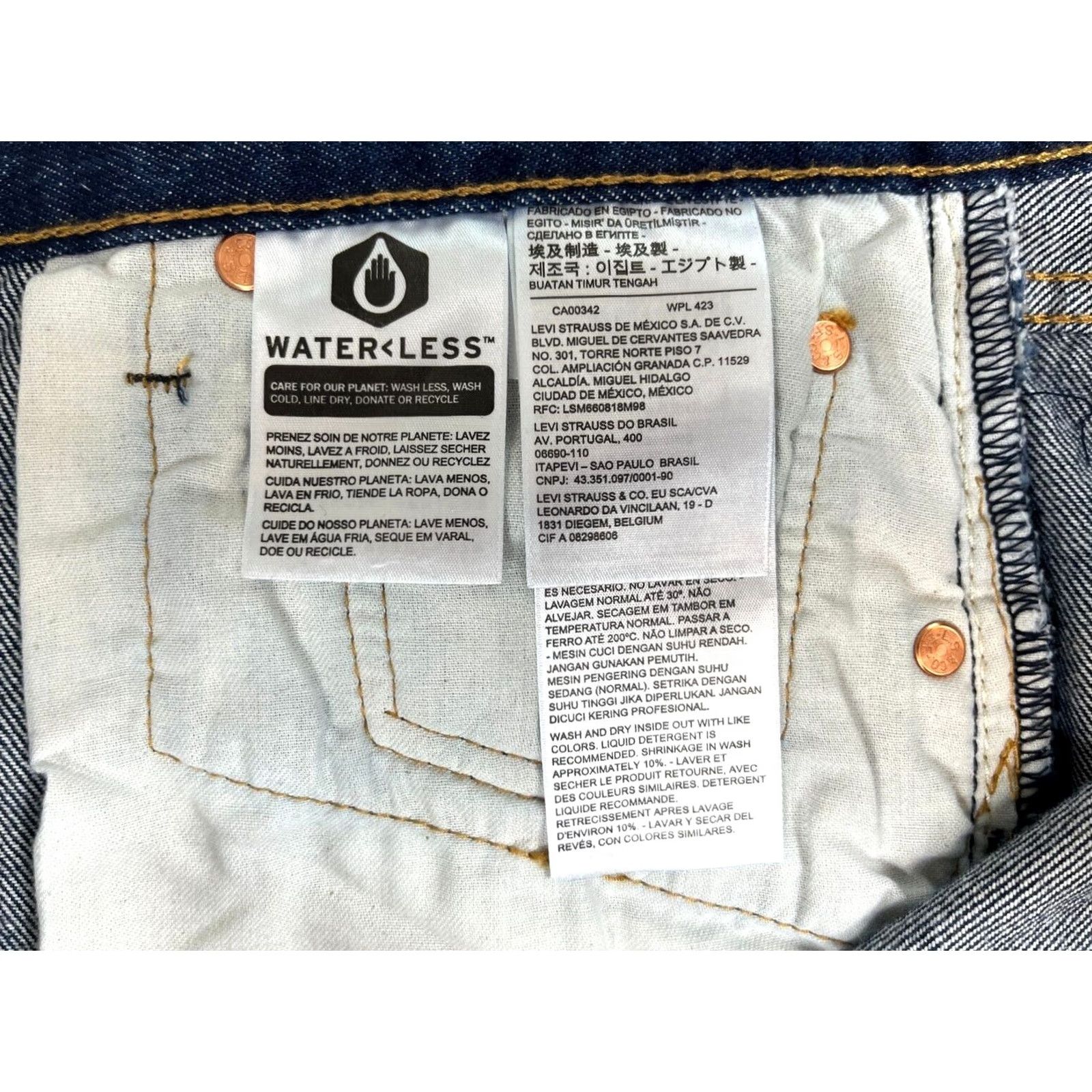 Levi's Levi's 501 Jeans Straight Denim Dark Blue 36x30 Men’s Jeans Regular Modern 5-Pocket Belt Loops Pants Size US 36 / EU 52 - 6 Thumbnail