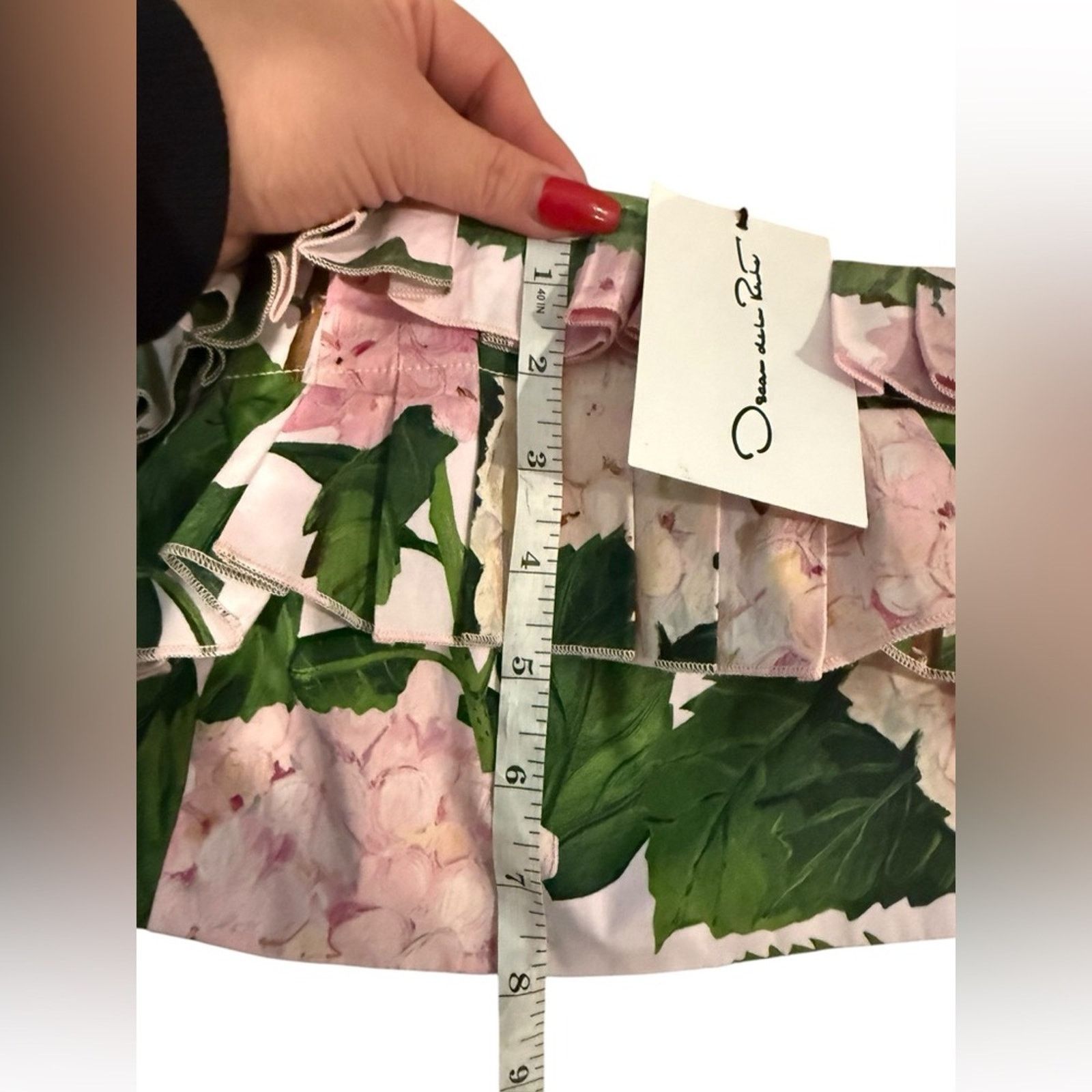 Oscar De La Renta Oscar de la Renta Off-Shoulder Floral Ruffle Detail Top 14 Size XL / US 12-14 / IT 48-50 - 8 Thumbnail