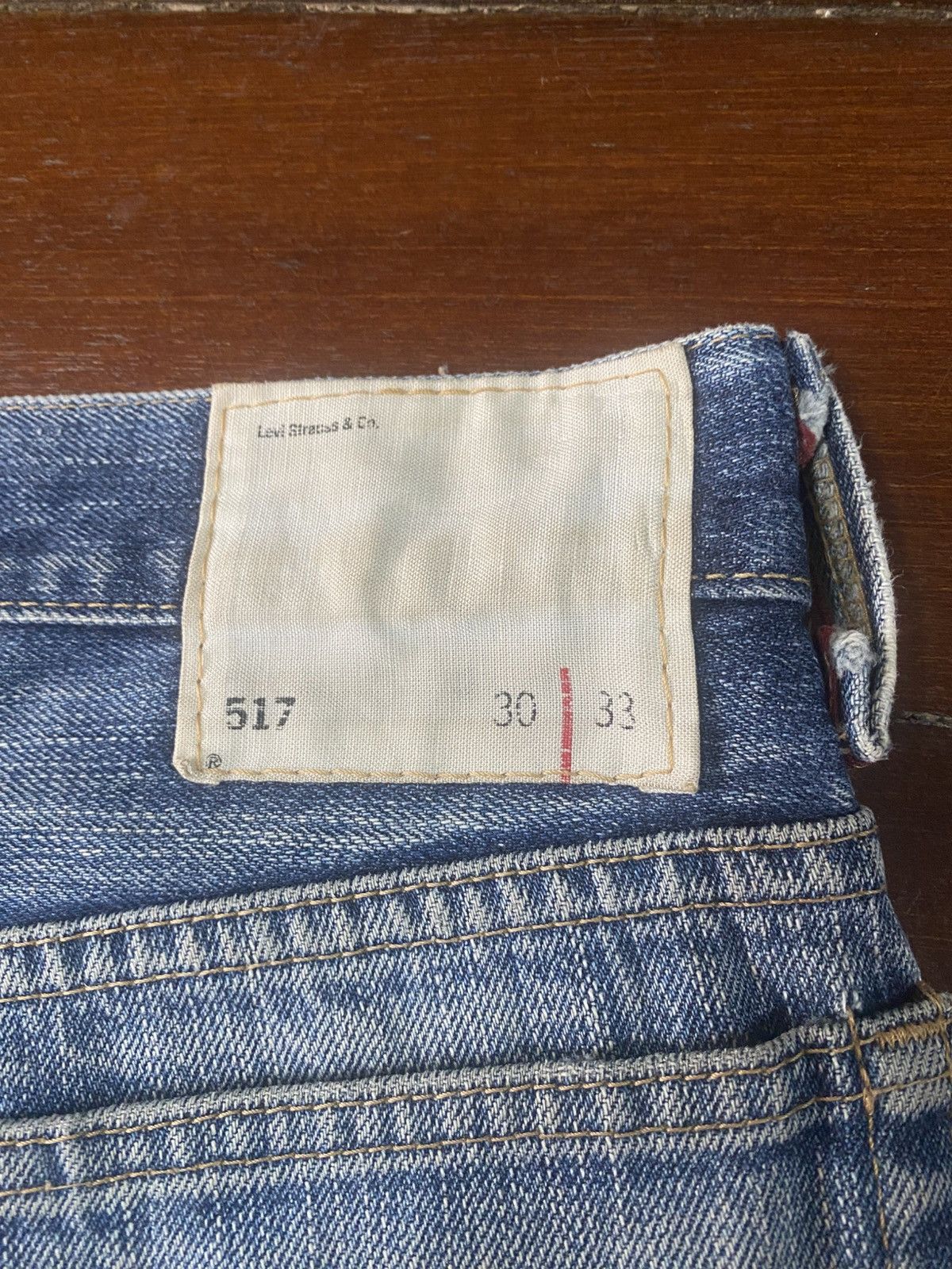 Levi's Vintage Levis Redloop 517 Bootcut distressed mud wash flare Size US 31 - 12 Thumbnail