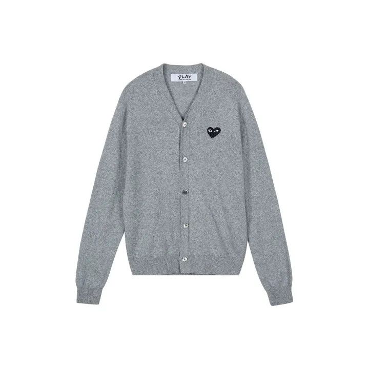 Comme des Garçons Play Gray Logo Sweater for Men 0079