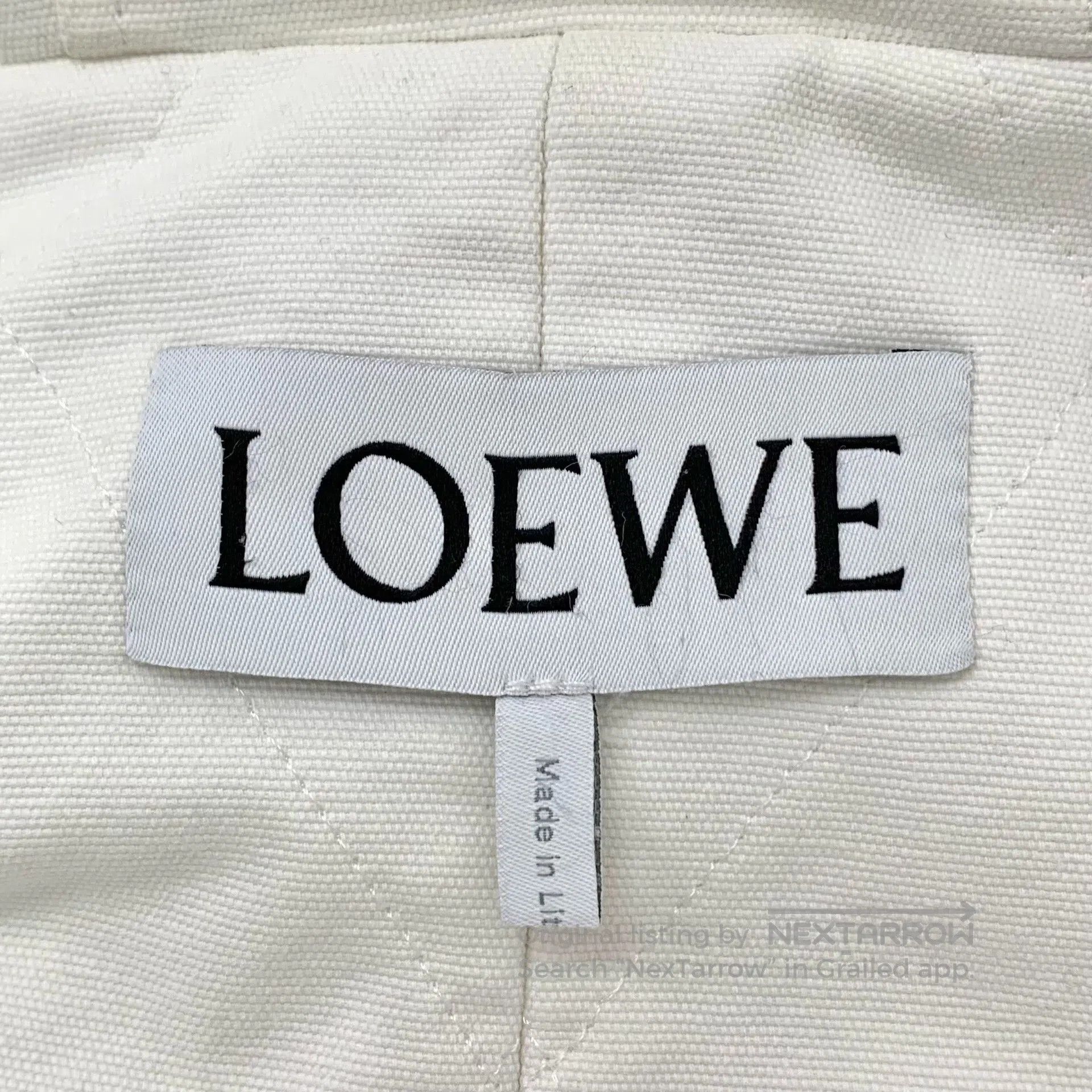 Loewe Loewe White Diamond Quilted Cotton Hooded Jacket. Size US L / EU 52-54 / 3 - 6 Thumbnail