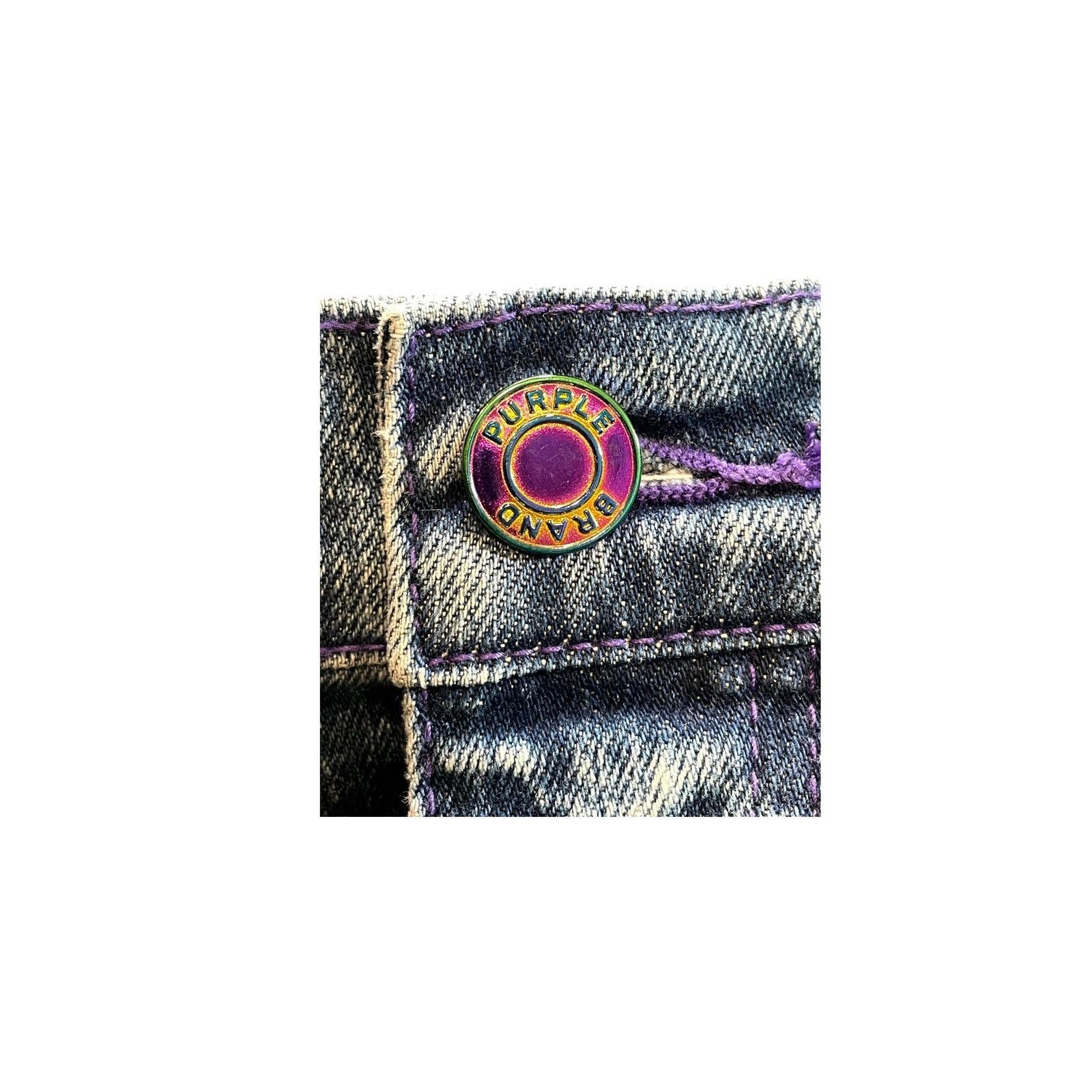 Purple Brand Purple Brand Bleach Wash Jeans Size US 33 - 3 Thumbnail