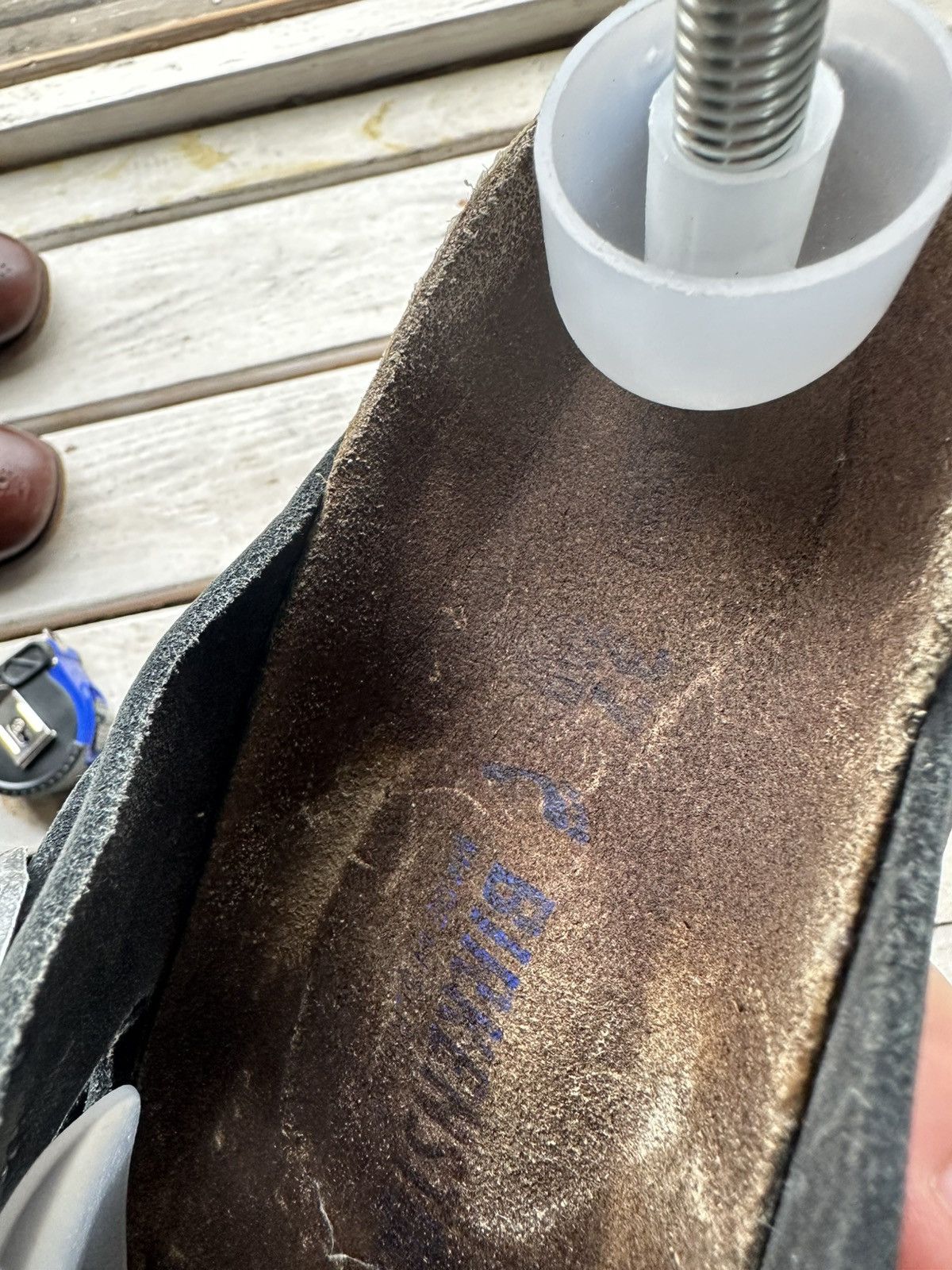 Birkenstock 🚨 VNTG Birkenstock 38 black unisex Luxe Sandals rare slides Size US 8 / IT 38 - 7 Thumbnail
