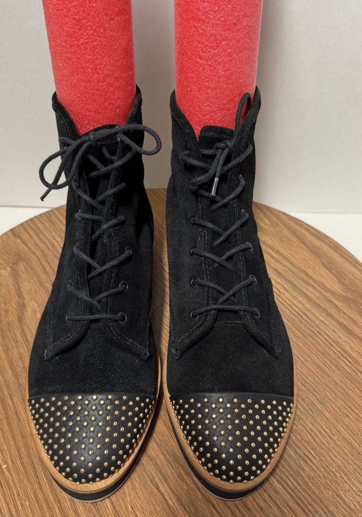 Loeffler Randall Loeffler Randall Octavia Black Suede Studded Ankle Booties Size US 9 / IT 39 - 1 Thumbnail