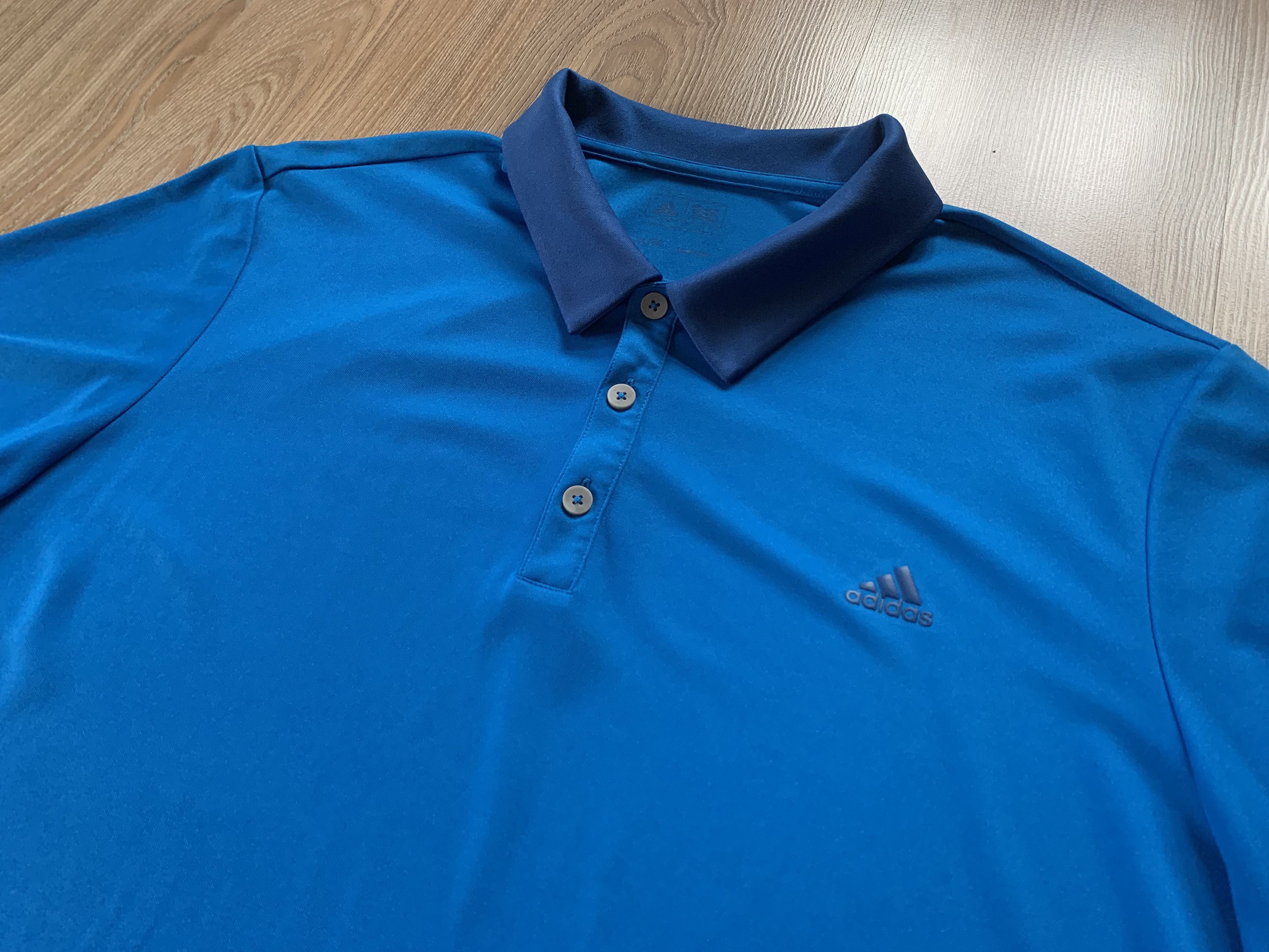Adidas Adidas Mens Blue Training Polo Size US XL / EU 56 / 4 - 4 Thumbnail