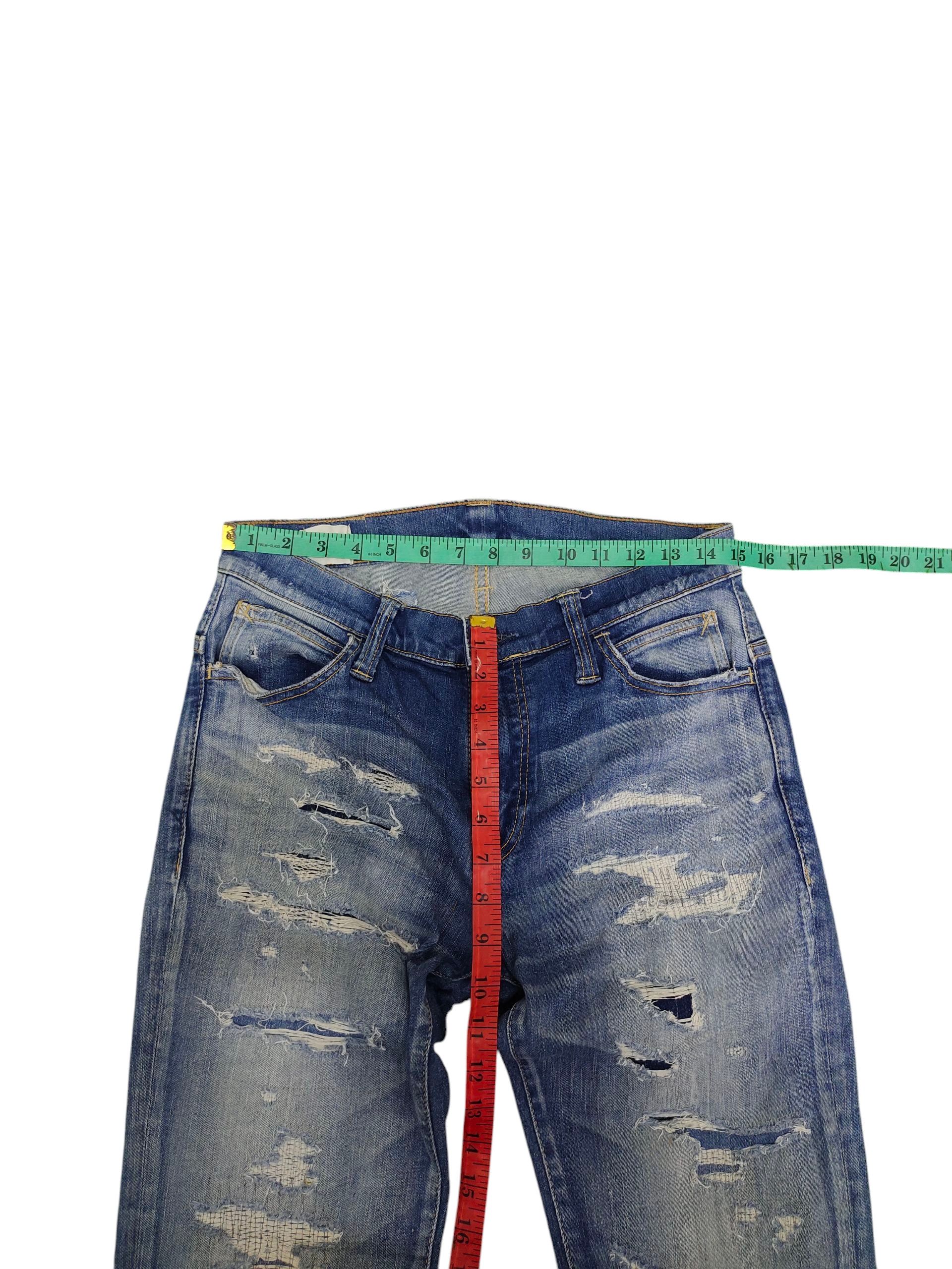 Comme des Garcons × Undercover Vintage Big John Japan Sashiko Distress Denim Jeans Size US 30 / EU 46 - 15 Thumbnail