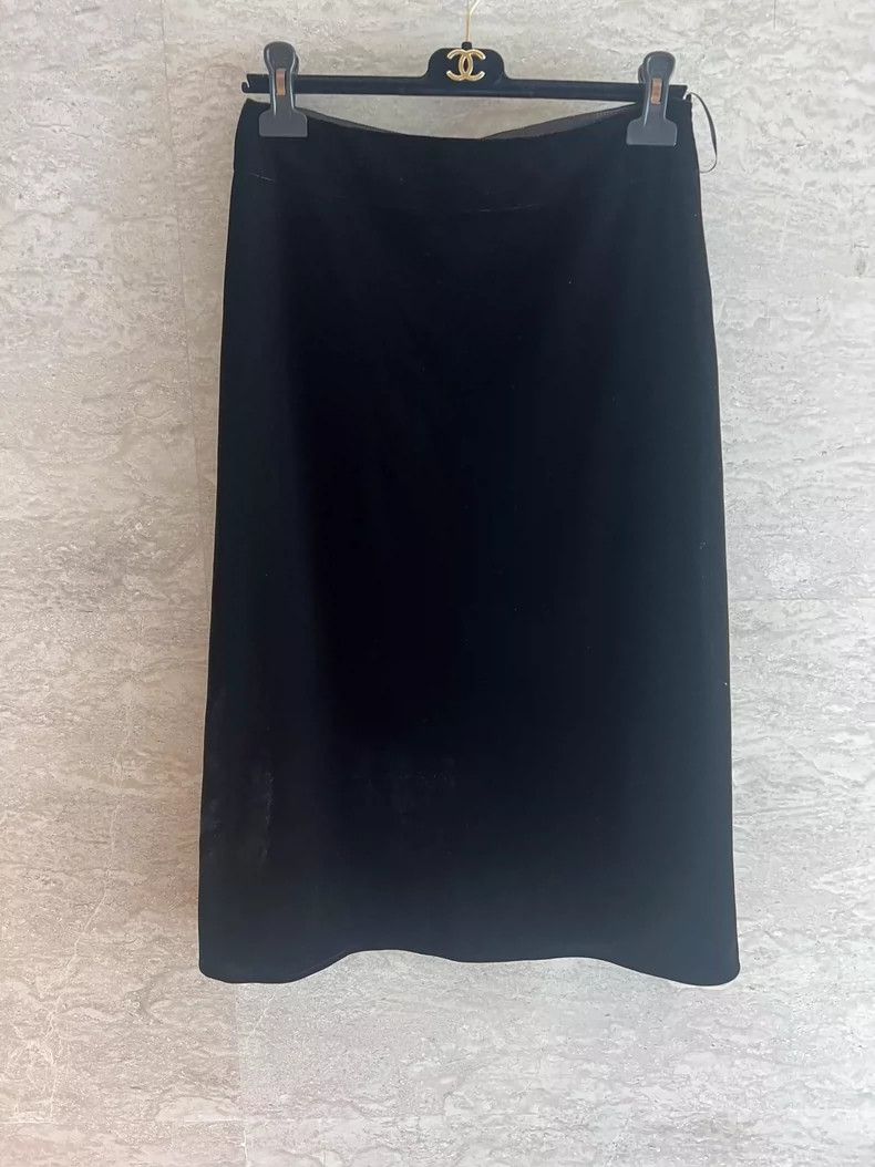 Jil Sander Jil Sander Velvet midi skirt Size 24" / US 00 / IT 34 - 1 Thumbnail