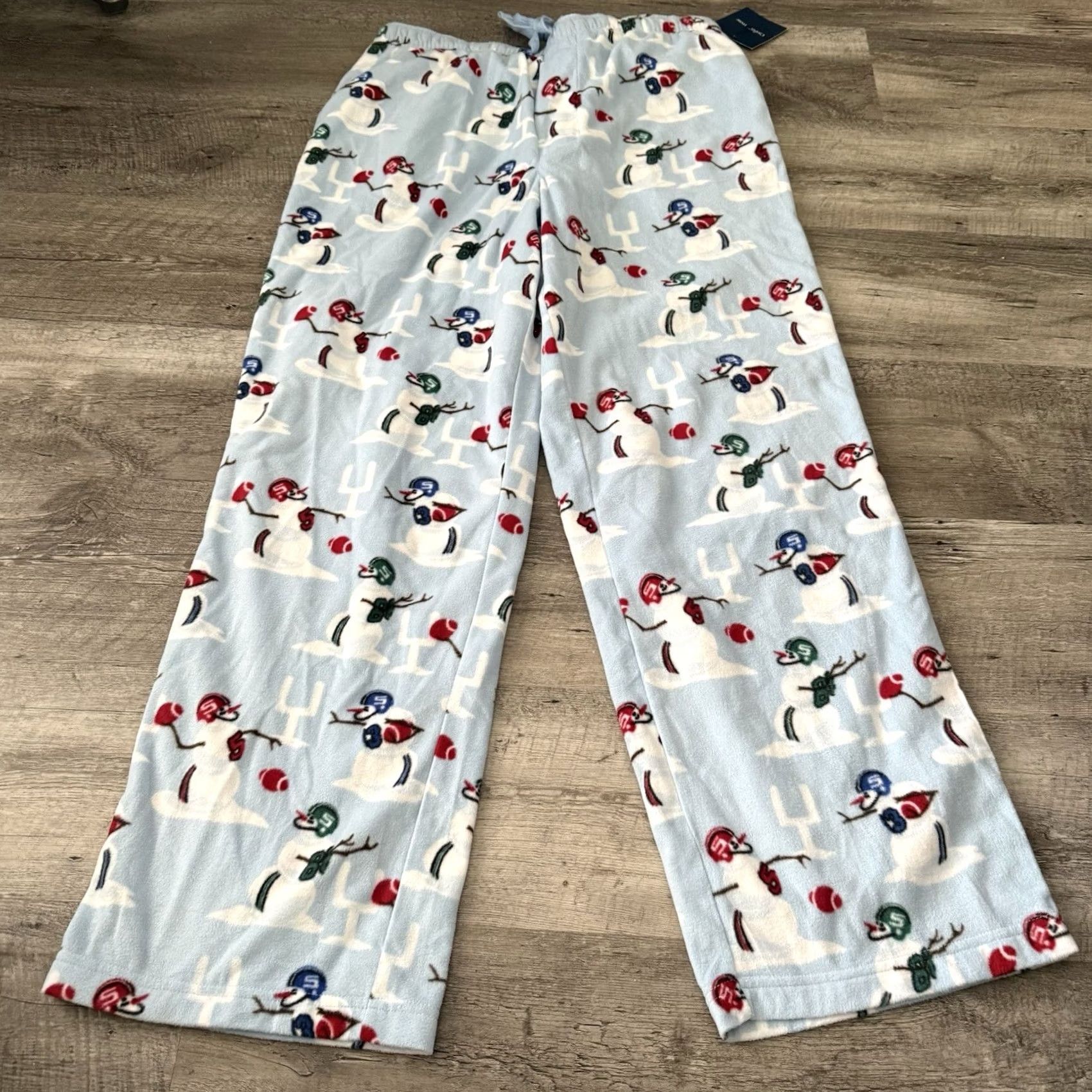 Croft & Barrow Croft & Barrow Fleece Pants Mens Large Football Snowmen Cozy Warm Lounge NEW Size US 33 - 7 Thumbnail