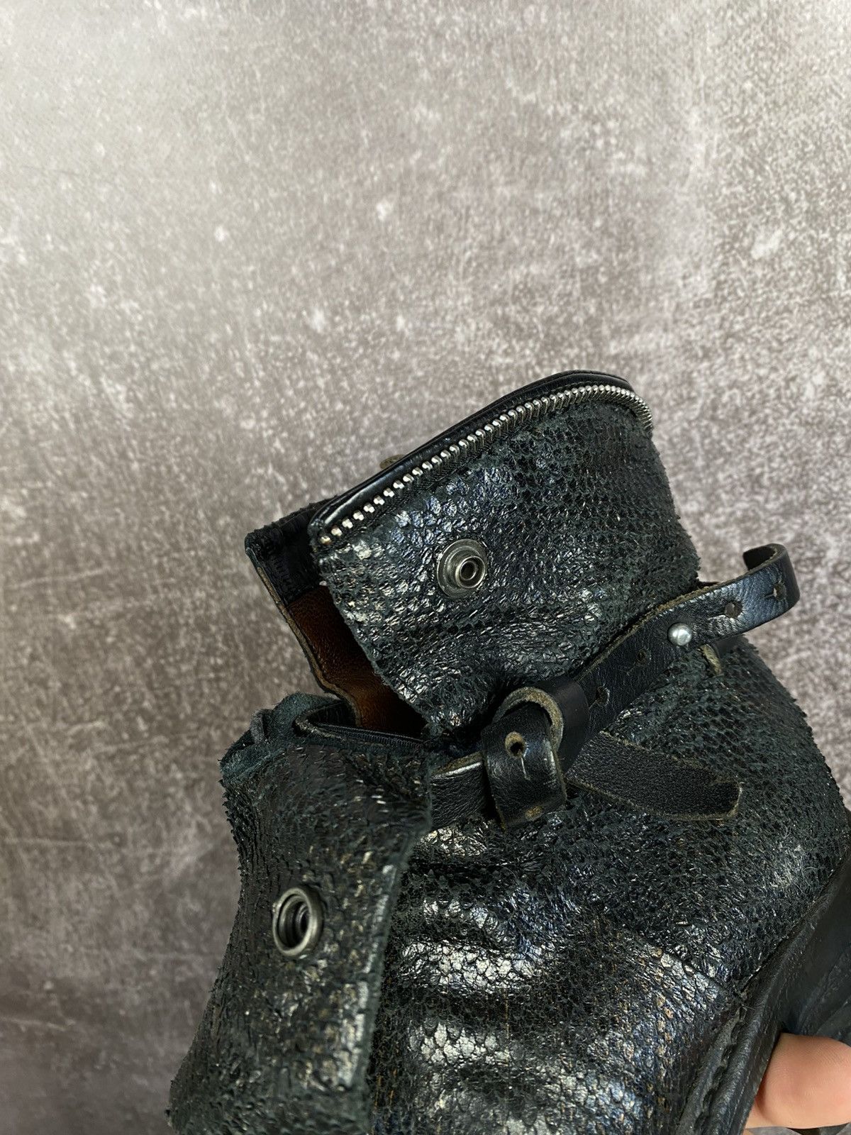 A.S.98 Vintage AS 98 Ankle Rick Owens Style Leather Biker Boots Size US 8 / IT 38 - 17 Thumbnail