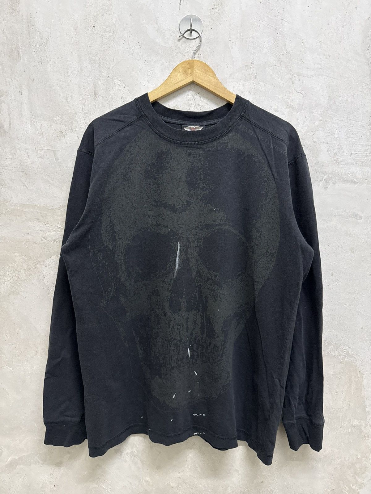 Harley Davidson 2000s Distressed Skull Harley Davidson Faded Tees Size US M / EU 48-50 / 2 - 1 Thumbnail