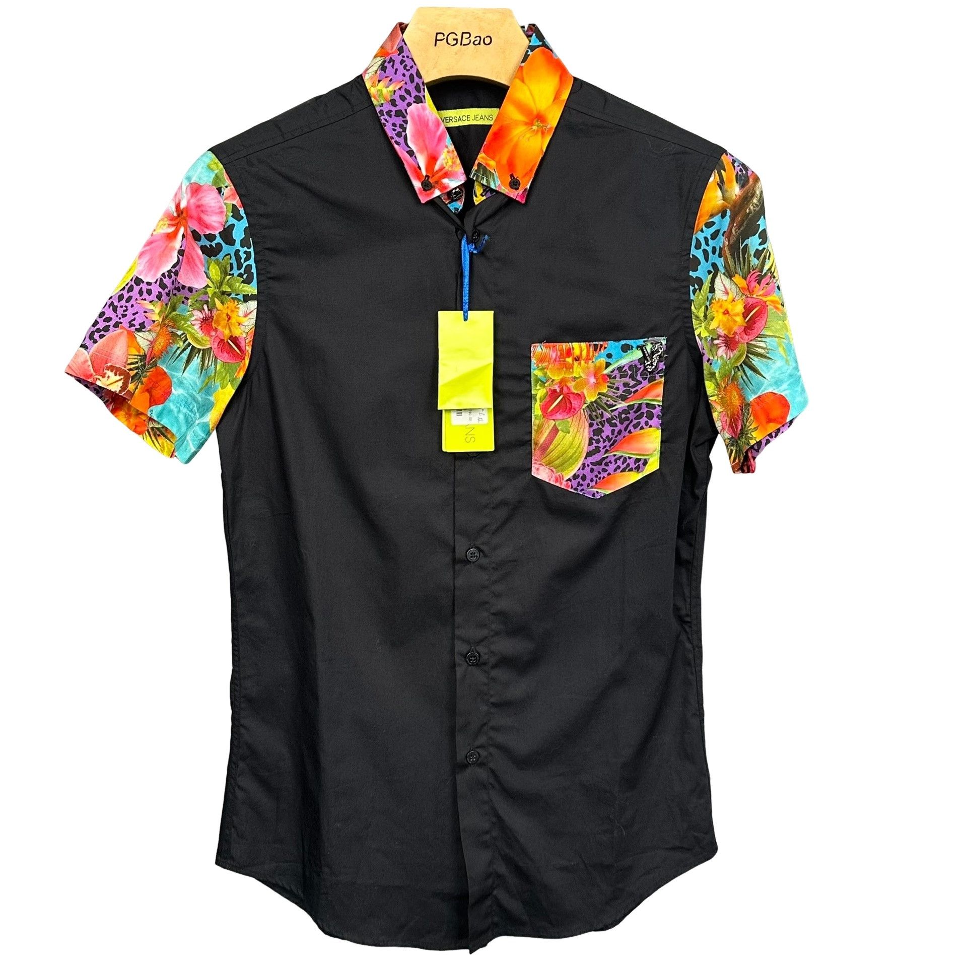 Versace Jeans Couture Versace Jeans Floral Patch Short Sleeve Shirt XS Size US XS / EU 42 / 0 - 1 Thumbnail