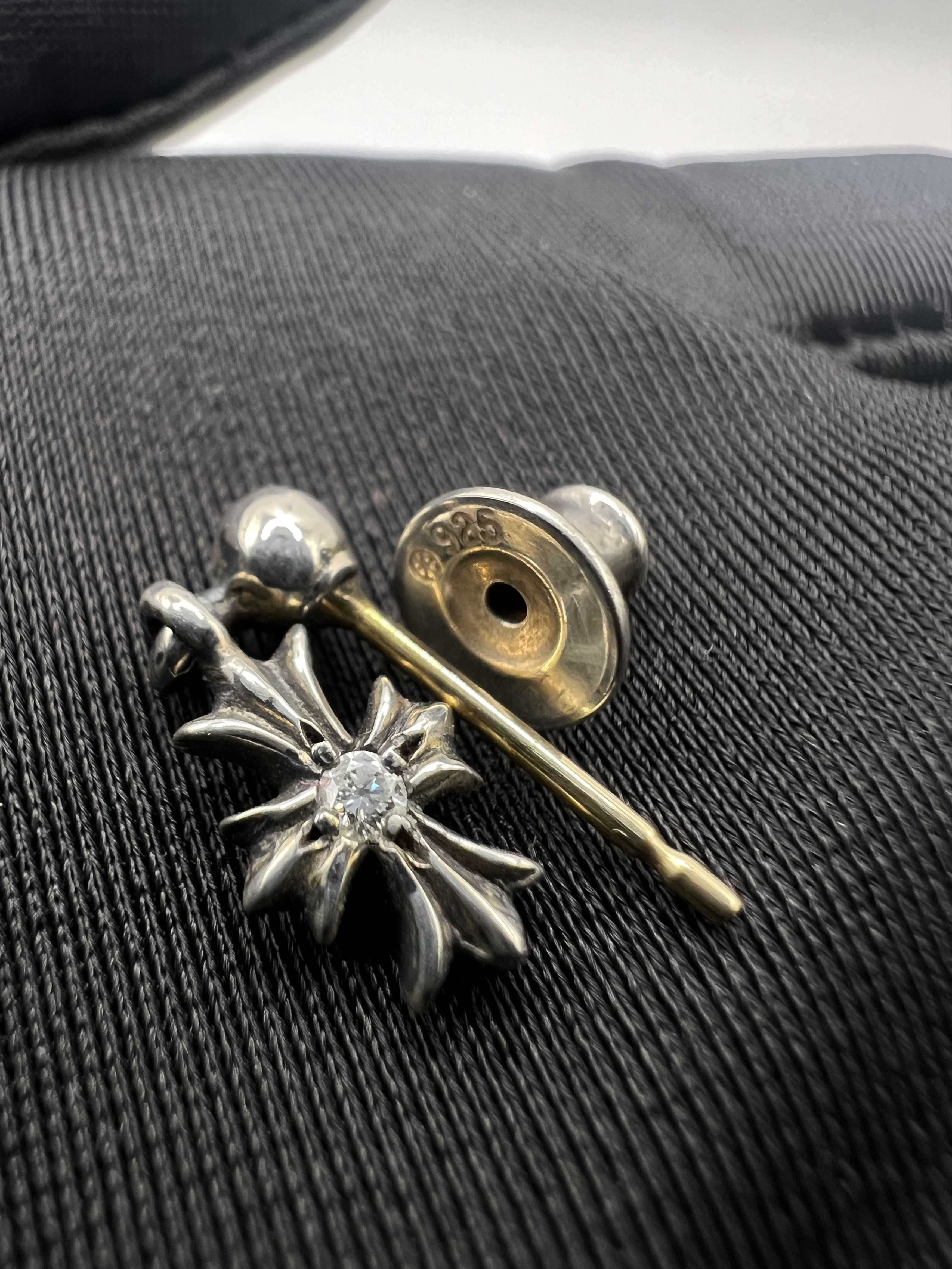Chrome Hearts Chrome Hearts Tiny-E Pave A Diamond Drop Earring Size ONE SIZE - 13 Thumbnail