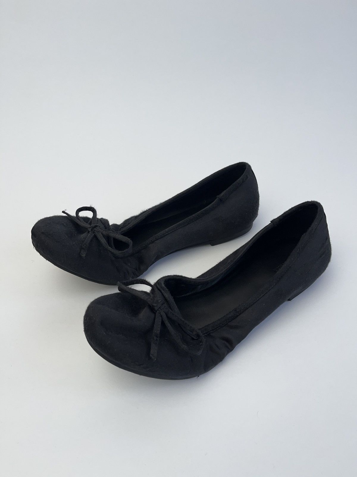 Balenciaga Black Distressed Satin Leopold Ballerina flats Size US 7 / EU 40 - 4 Thumbnail
