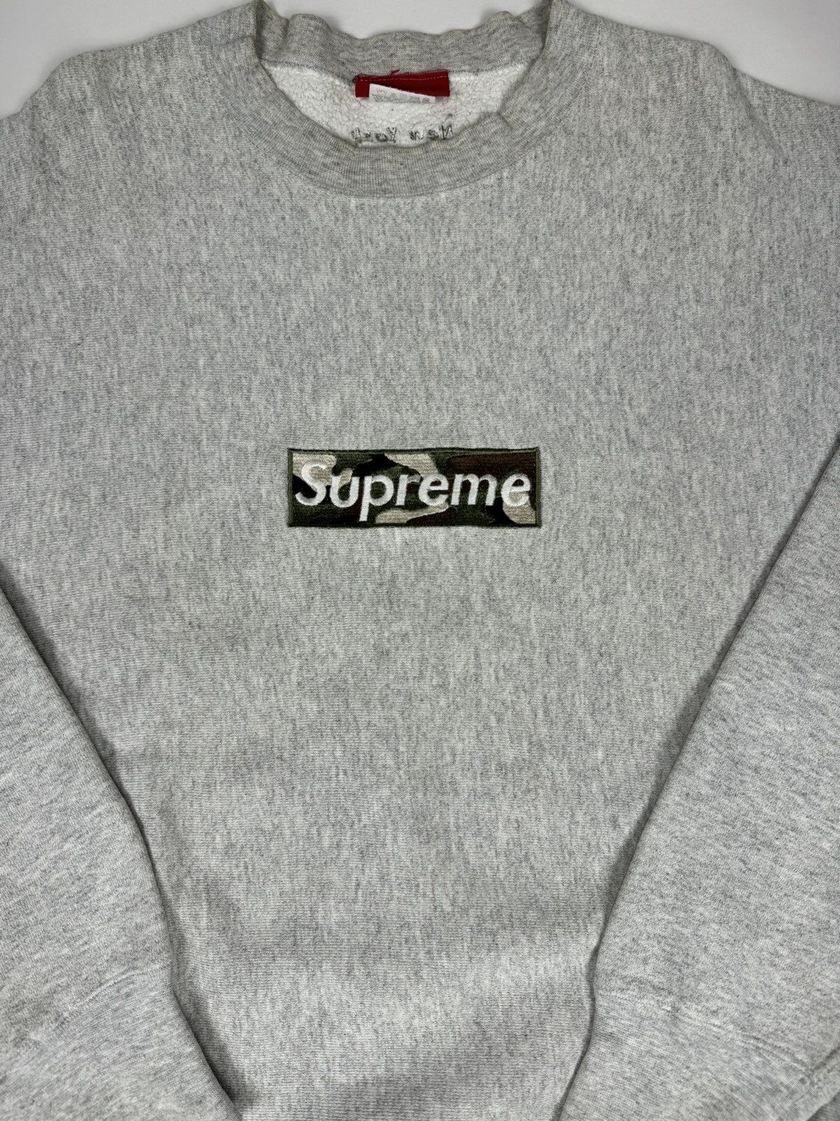 Supreme Supreme 1995 1st Anniversary Camo Box Logo Crewneck Size US L / EU 52-54 / 3 - 3 Thumbnail