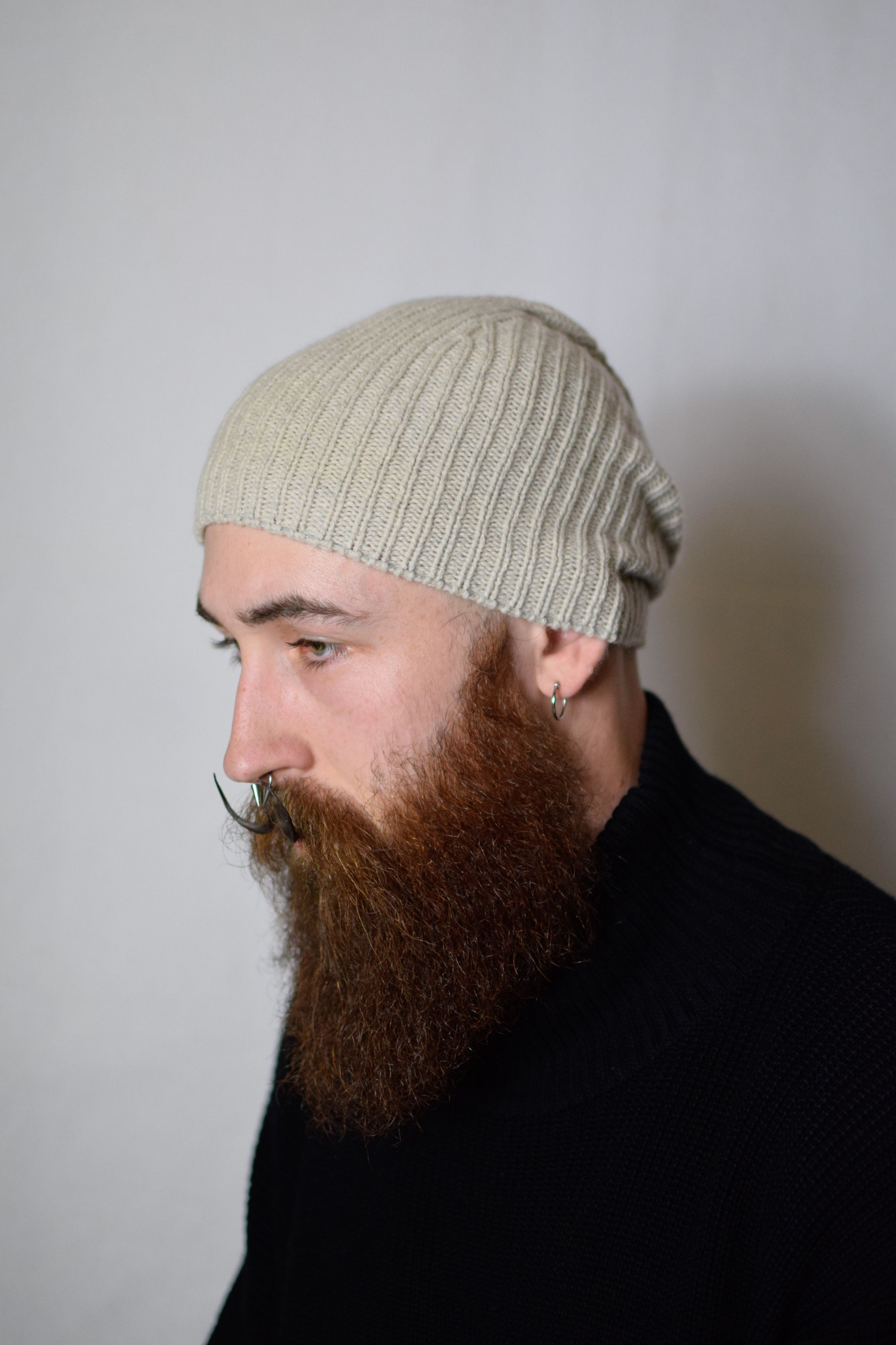 Rick Owens FINAL DROP - Rick Owens AW22 Oyster Beanie - RR02A5495-WSBR Size ONE SIZE - 1 Thumbnail