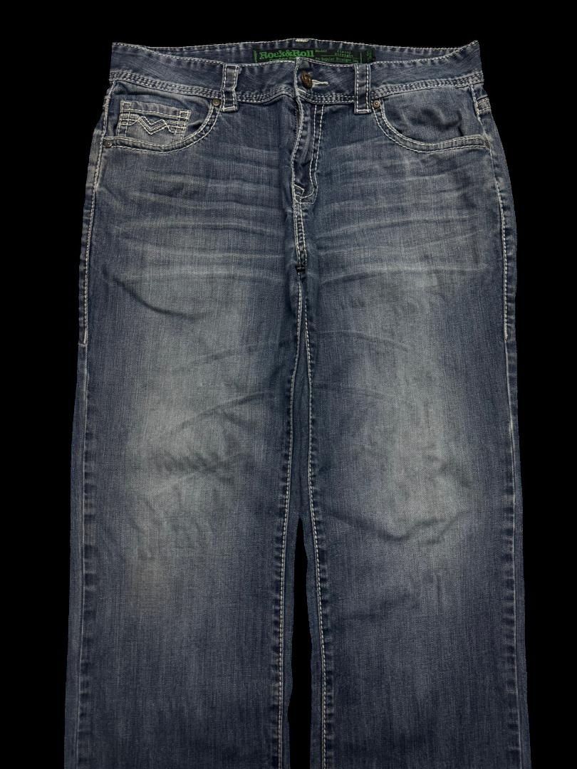 Japanese Brand Vintage Rock&Roll Cowboy Denim Mudwash Regular Straight Leg Size US 33 - 3 Thumbnail