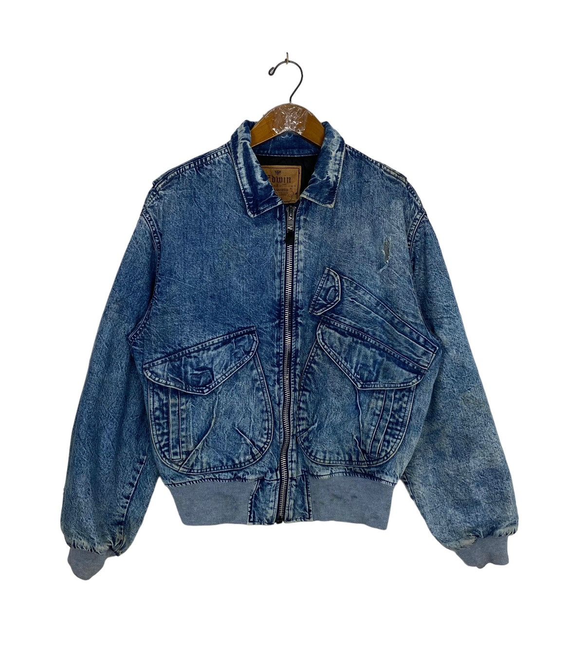 Edwin Rare‼️ Vintage Edwin Denim DISTRESSED Jacket Size US M / EU 48-50 / 2 - 1 Thumbnail