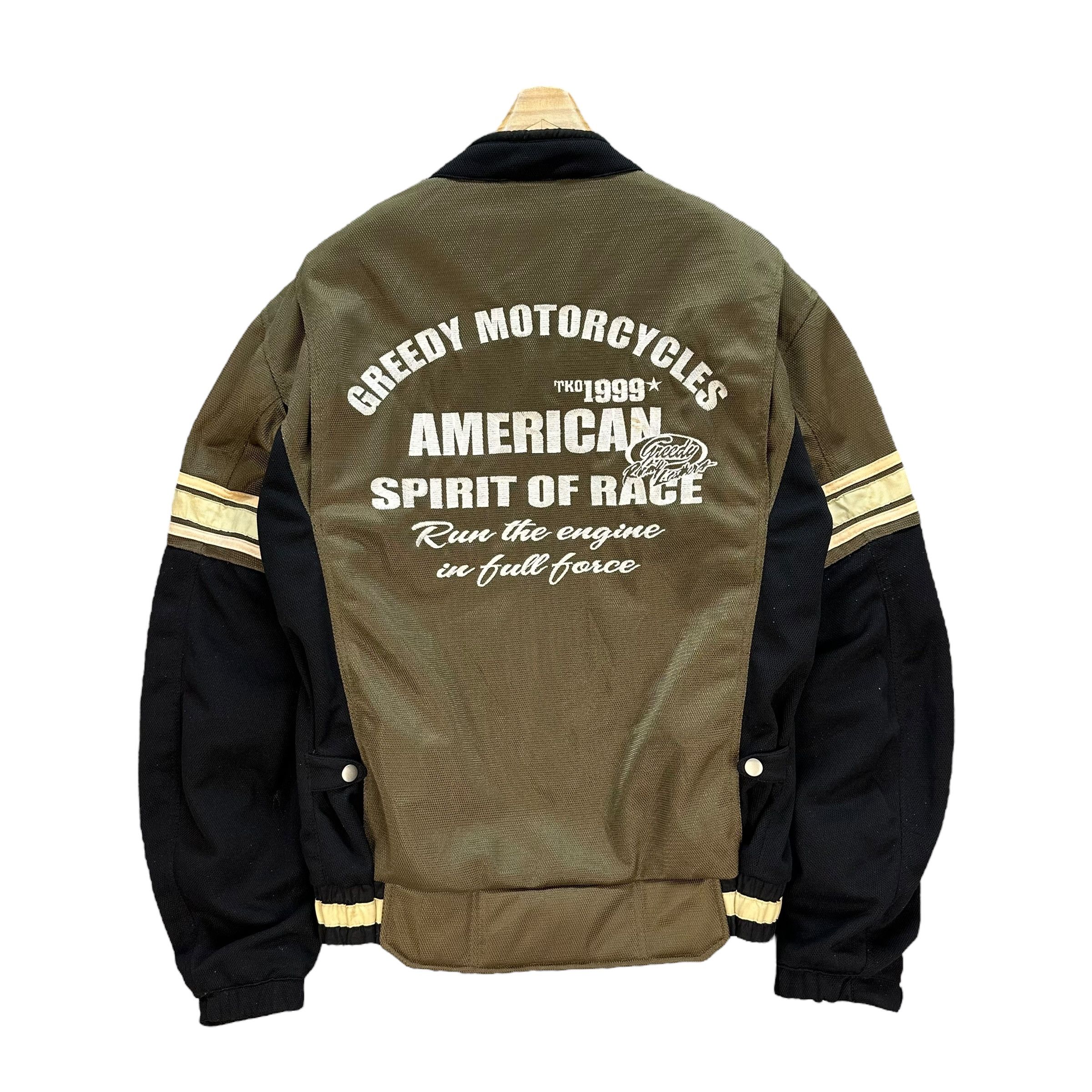 Vintage GREEDY RACING Motorcycles Jacket #A17-0413 Size US XL / EU 56 / 4 - 17 Thumbnail