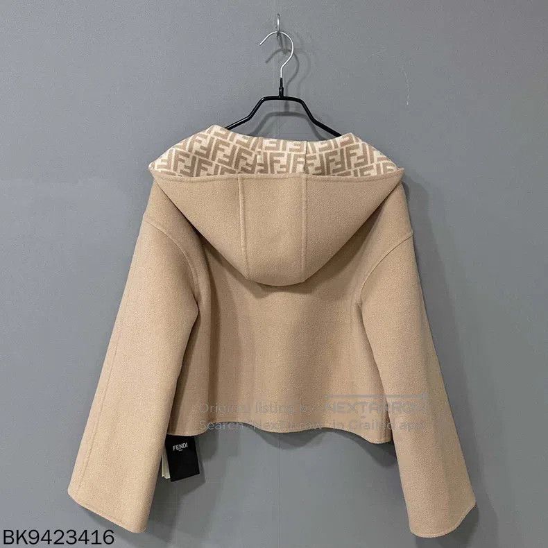 Fendi Fendi Khaki-colored mixed fur and leather reversible cashm Size XXS / US 00 / IT 34 - 3 Thumbnail