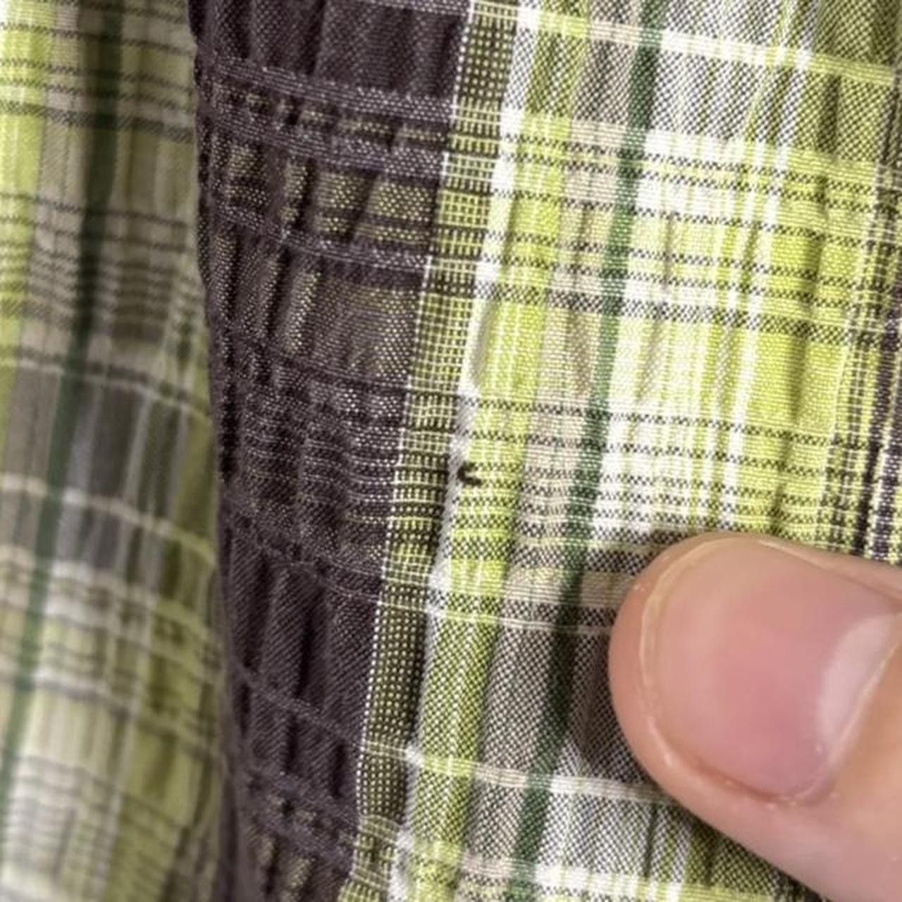 Point Zero Vintage Y2K Plaid Yellow And Brown Button-Up Shirt Size XL / US 12-14 / IT 48-50 - 5 Thumbnail